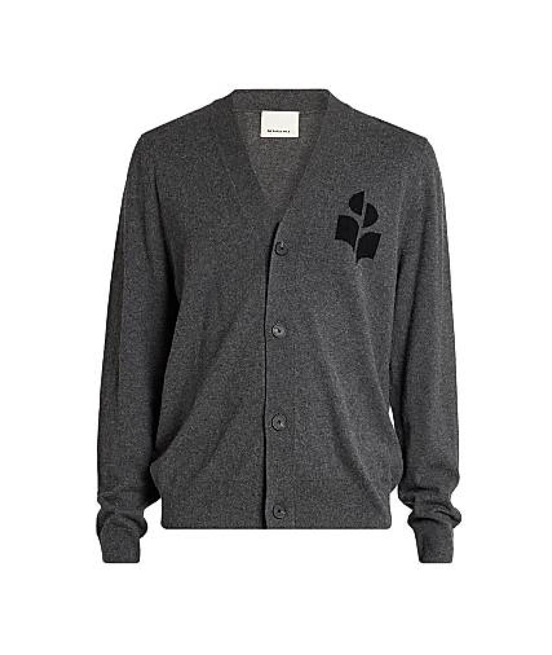 ISABEL MARANT Серый хлопковый кардиган, фото 1