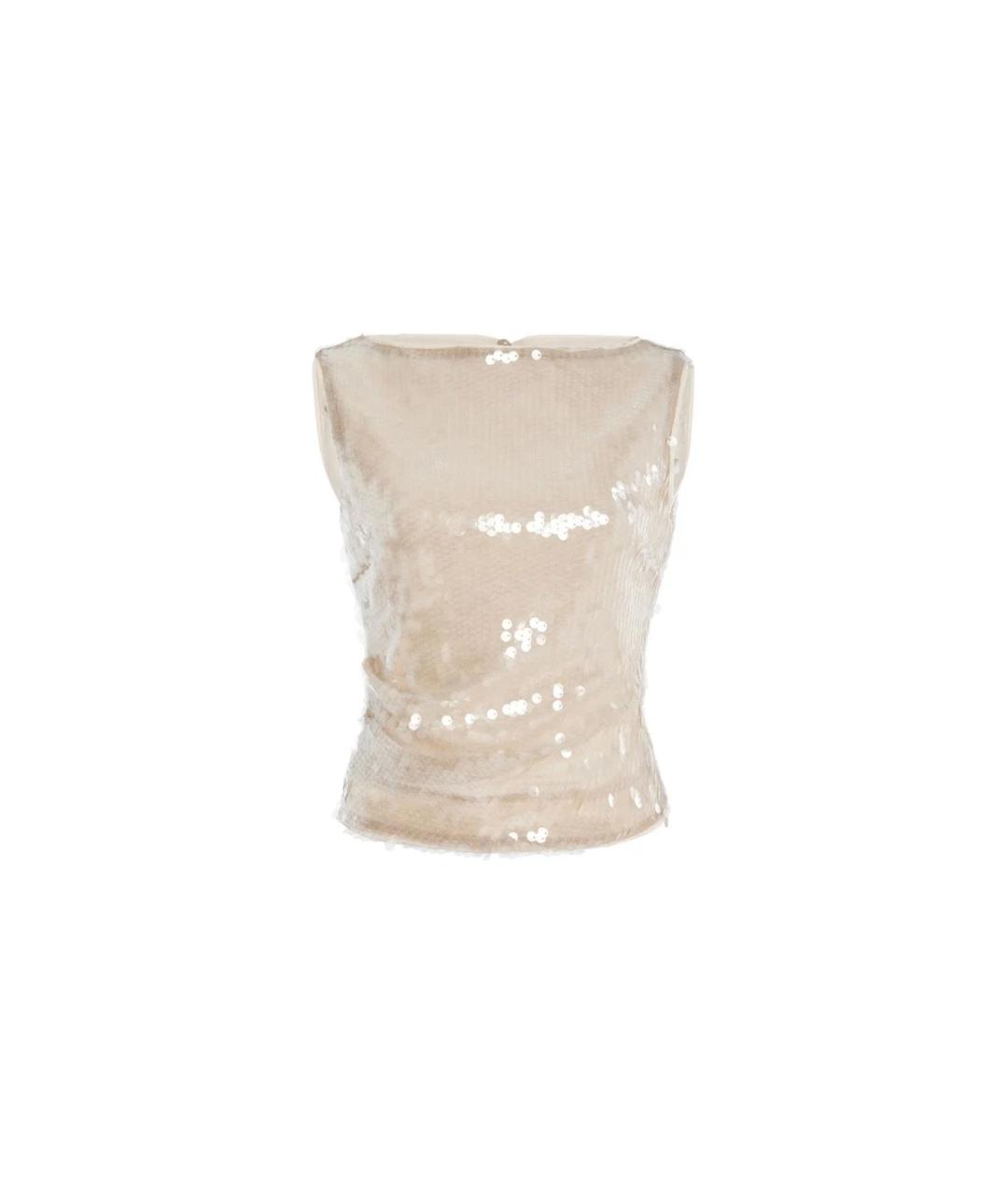 STAUD Бежевая полиэстеровая блузы, фото 1