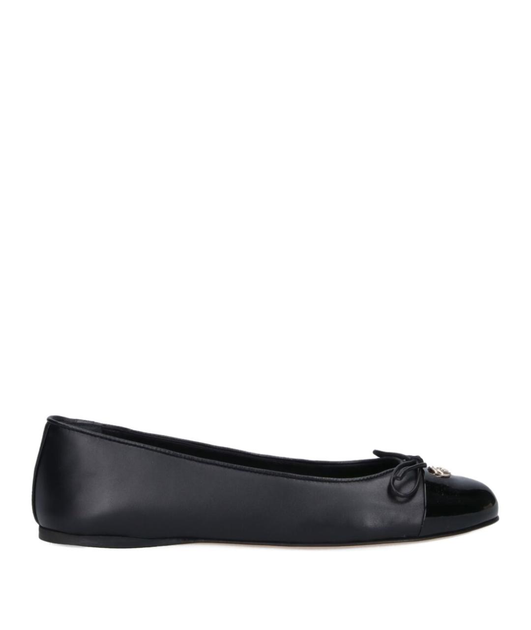 GUCCI Черные кожаные балетки, фото 1