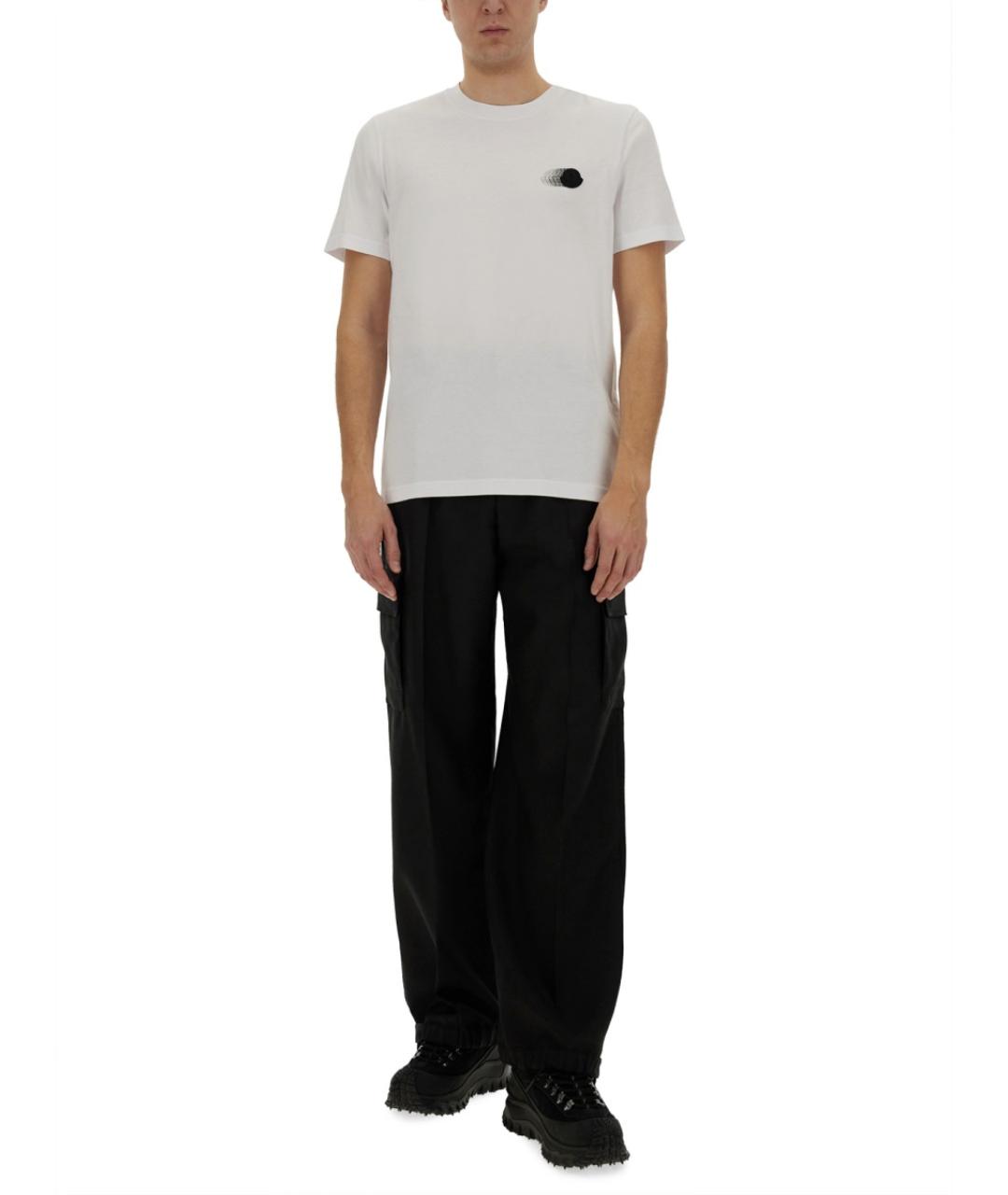 MONCLER Белая хлопковая футболка, фото 3