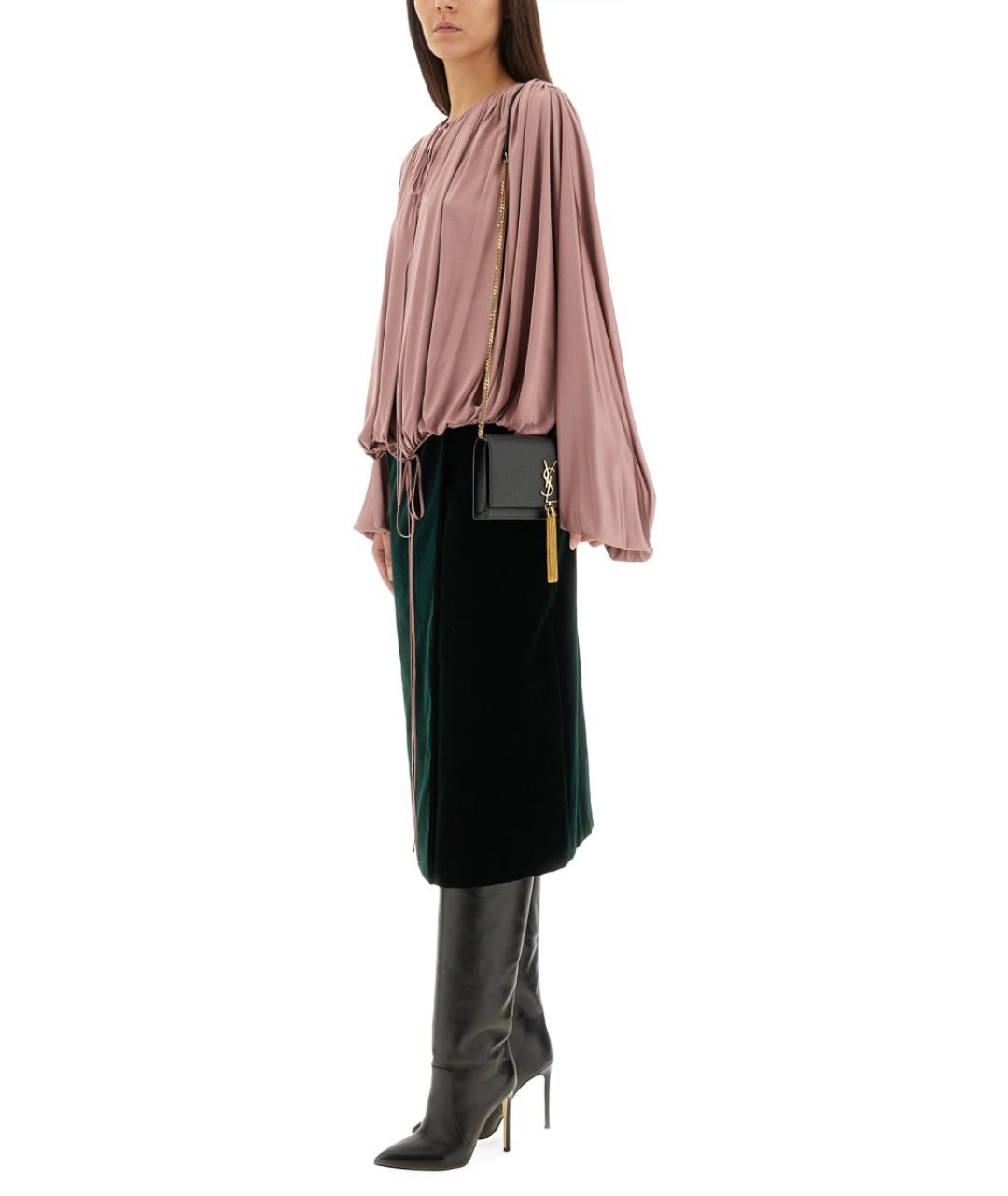 SAINT LAURENT Розовая вискозная блузы, фото 2