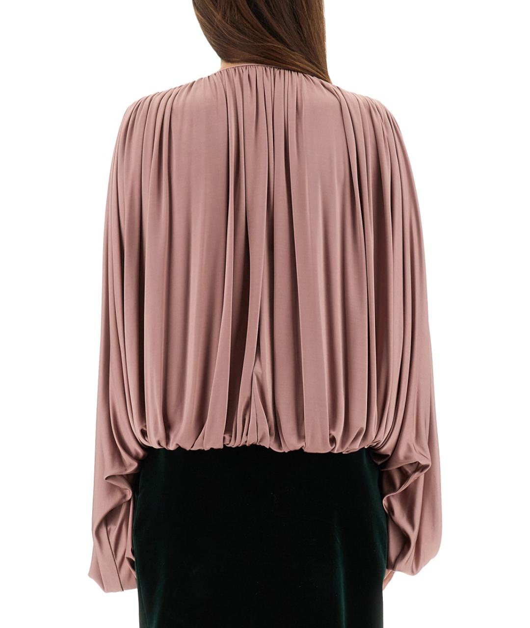SAINT LAURENT Розовая вискозная блузы, фото 3