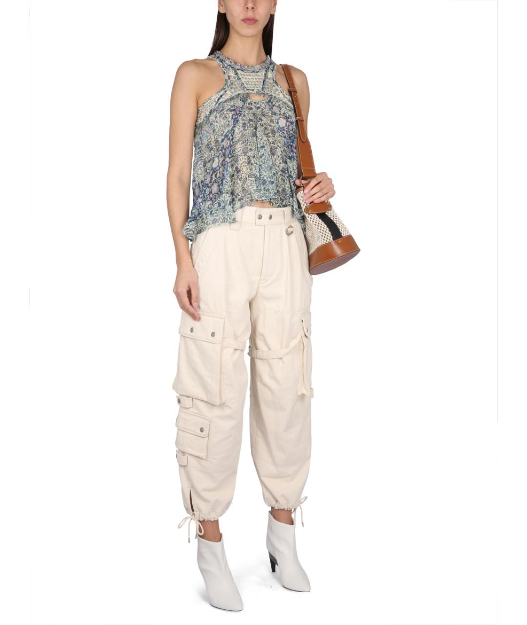 ISABEL MARANT Синяя шелковая блузы, фото 3