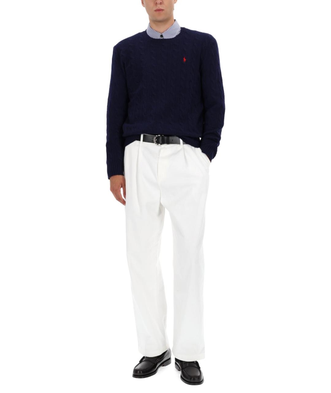 POLO RALPH LAUREN Синий шерстяной джемпер / свитер, фото 3