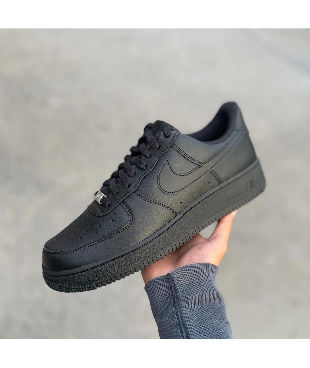 NIKE Черные кожаные кроссовки, фото 2