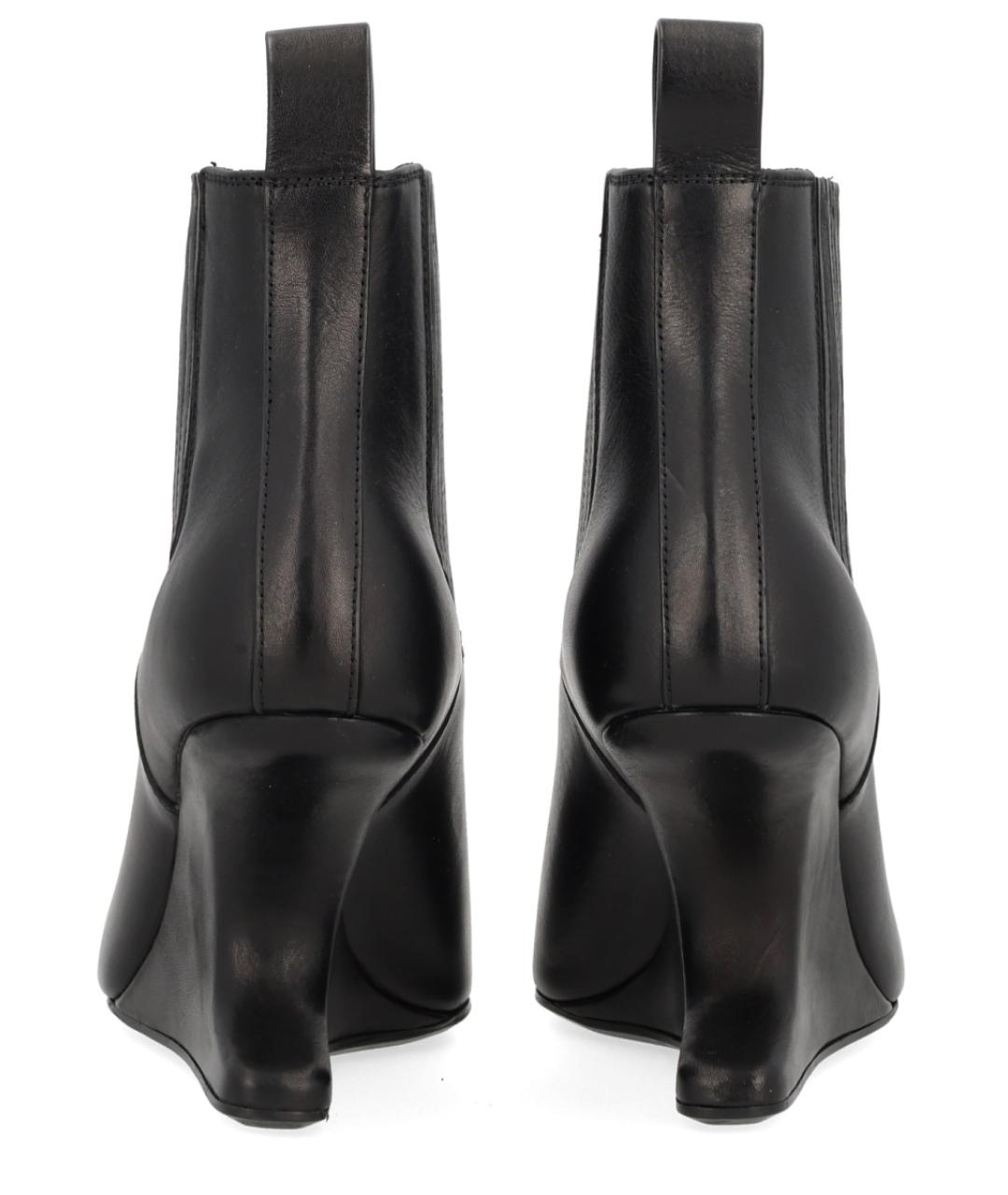 RICK OWENS Черные кожаные полусапоги, фото 4