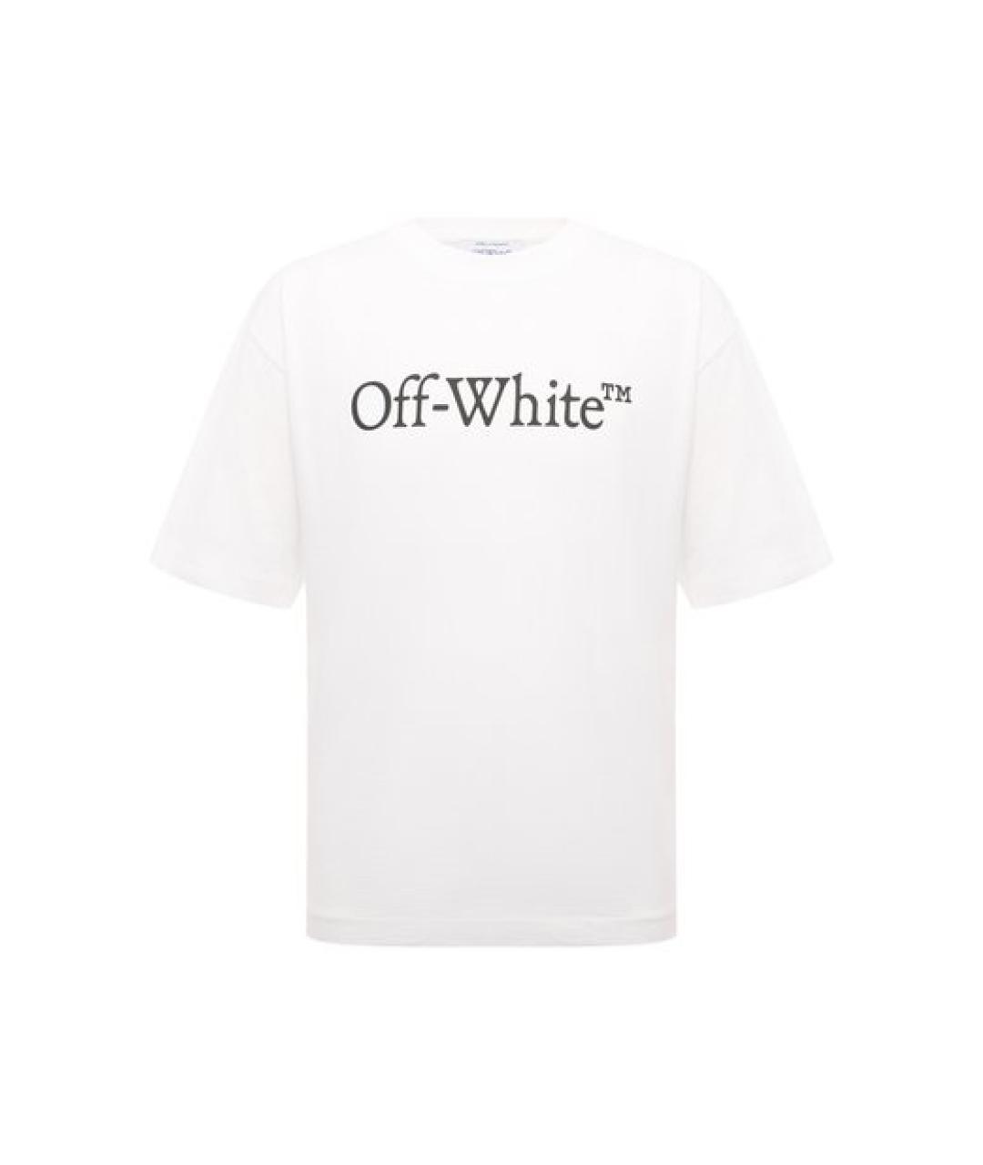 OFF-WHITE Белая хлопковая футболка, фото 1