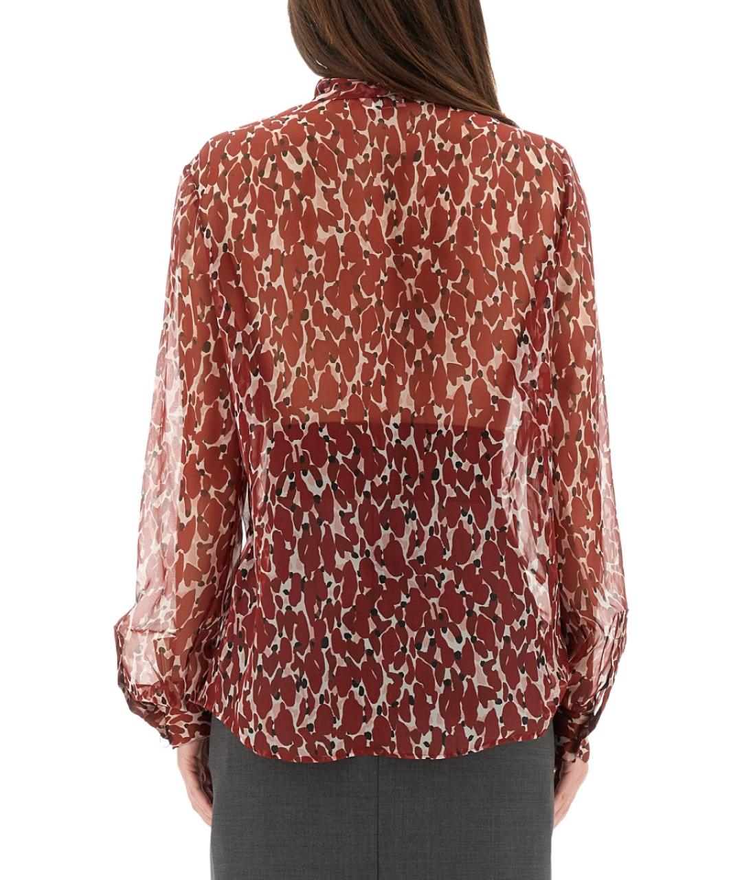 SAINT LAURENT Красная шелковая рубашка, фото 4