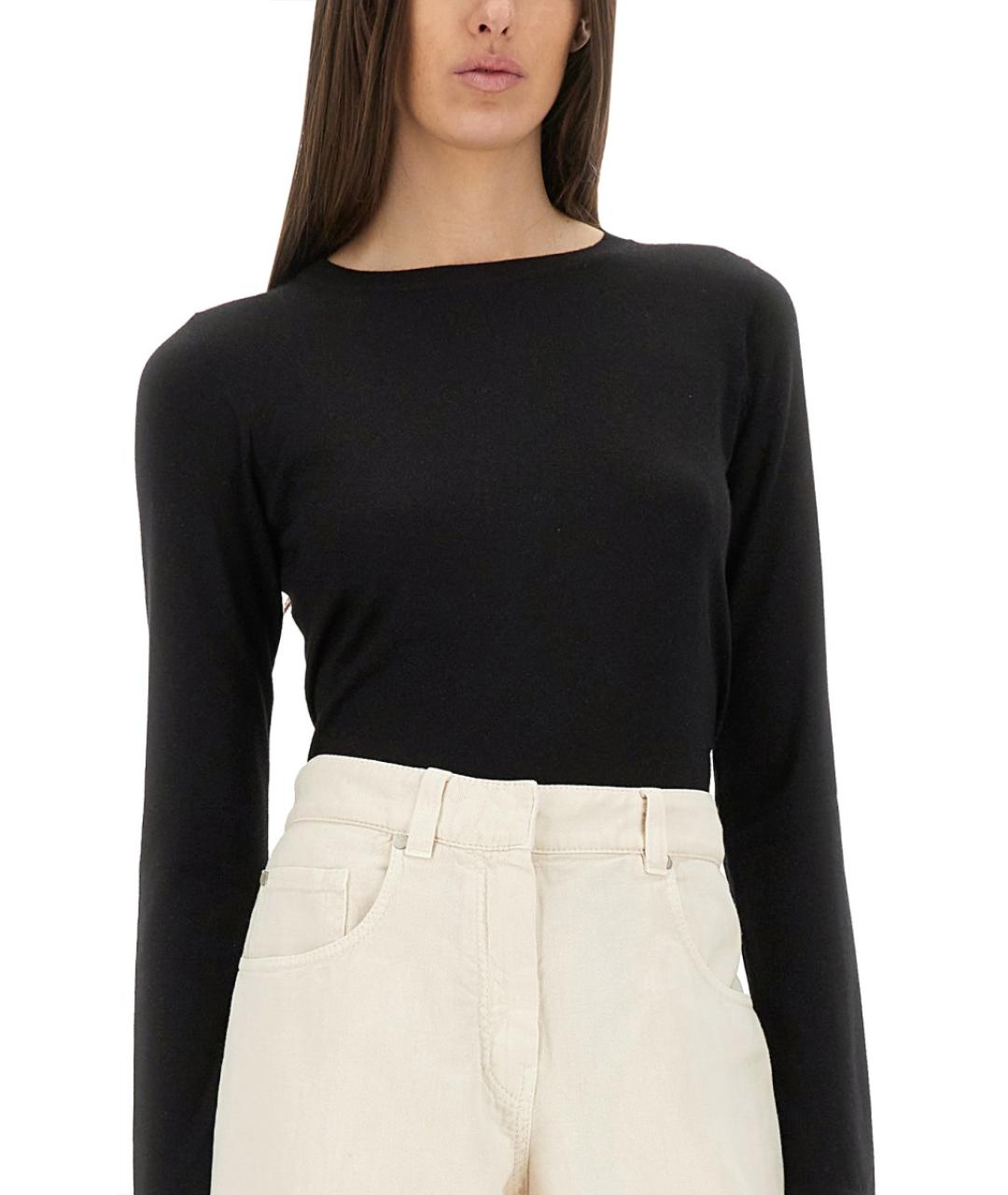 BRUNELLO CUCINELLI Черный кашемировый джемпер / свитер, фото 4