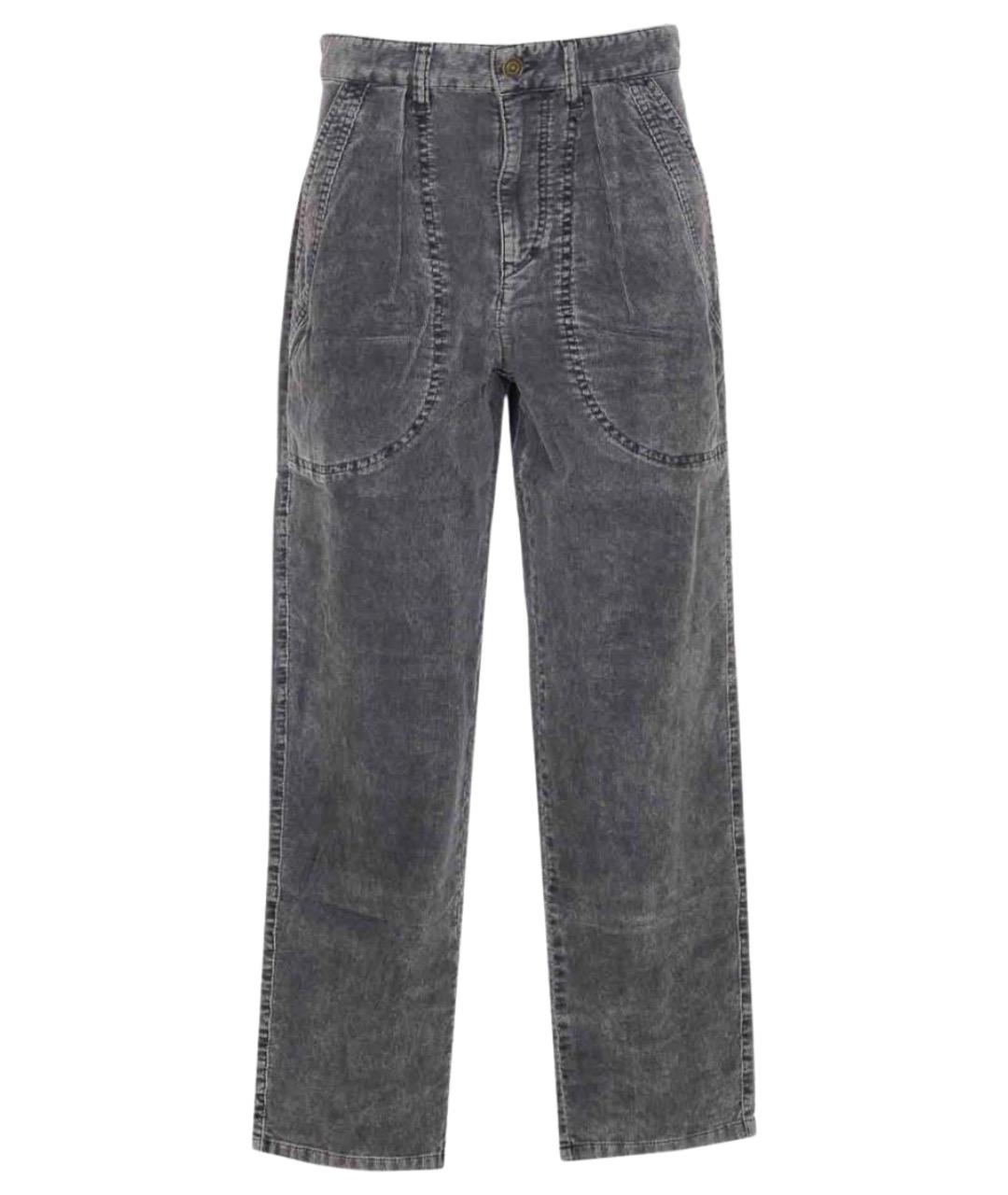 ISABEL MARANT ETOILE Черные хлопковые прямые брюки, фото 1