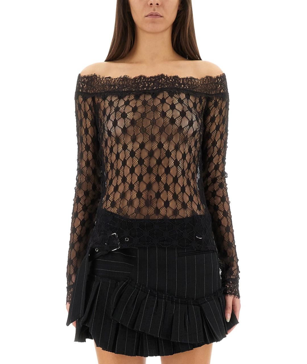 ISABEL MARANT Черная полиамидовая блузы, фото 2