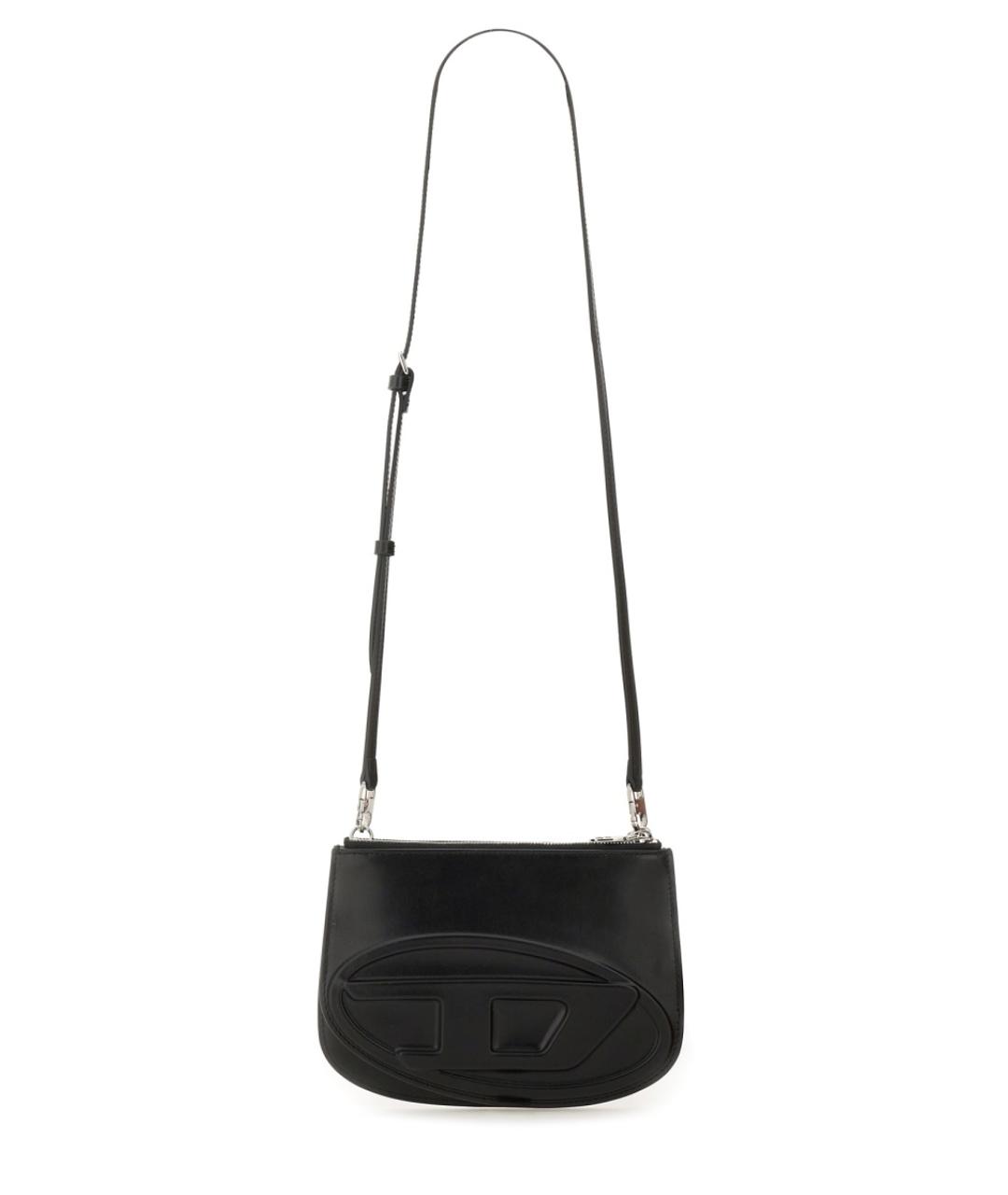 DIESEL Черная кожаная сумка через плечо, фото 4