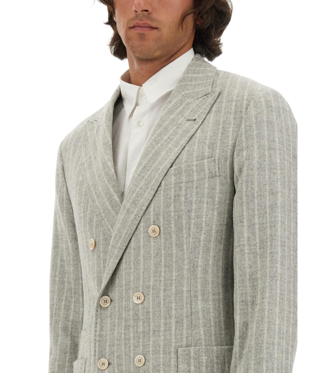 BRUNELLO CUCINELLI Белый классический костюм, фото 5