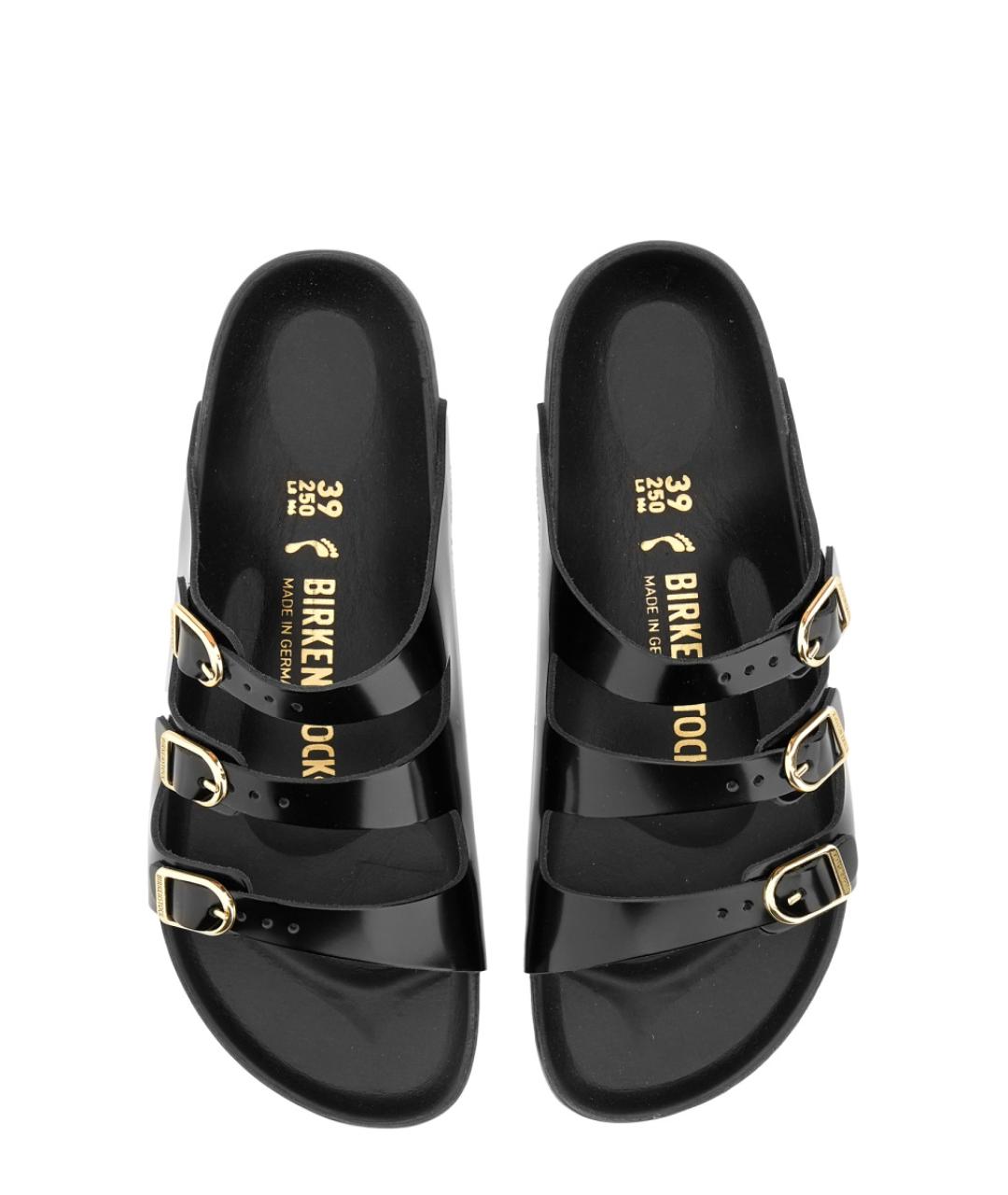 BIRKENSTOCK Черные кожаные сандалии, фото 5