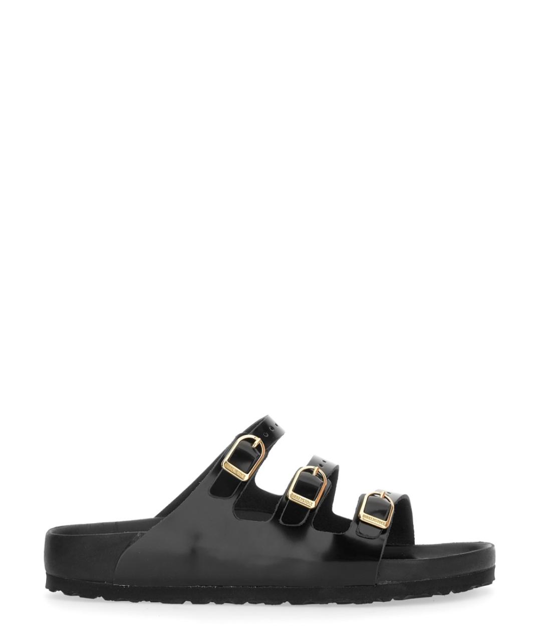 BIRKENSTOCK Черные кожаные сандалии, фото 1