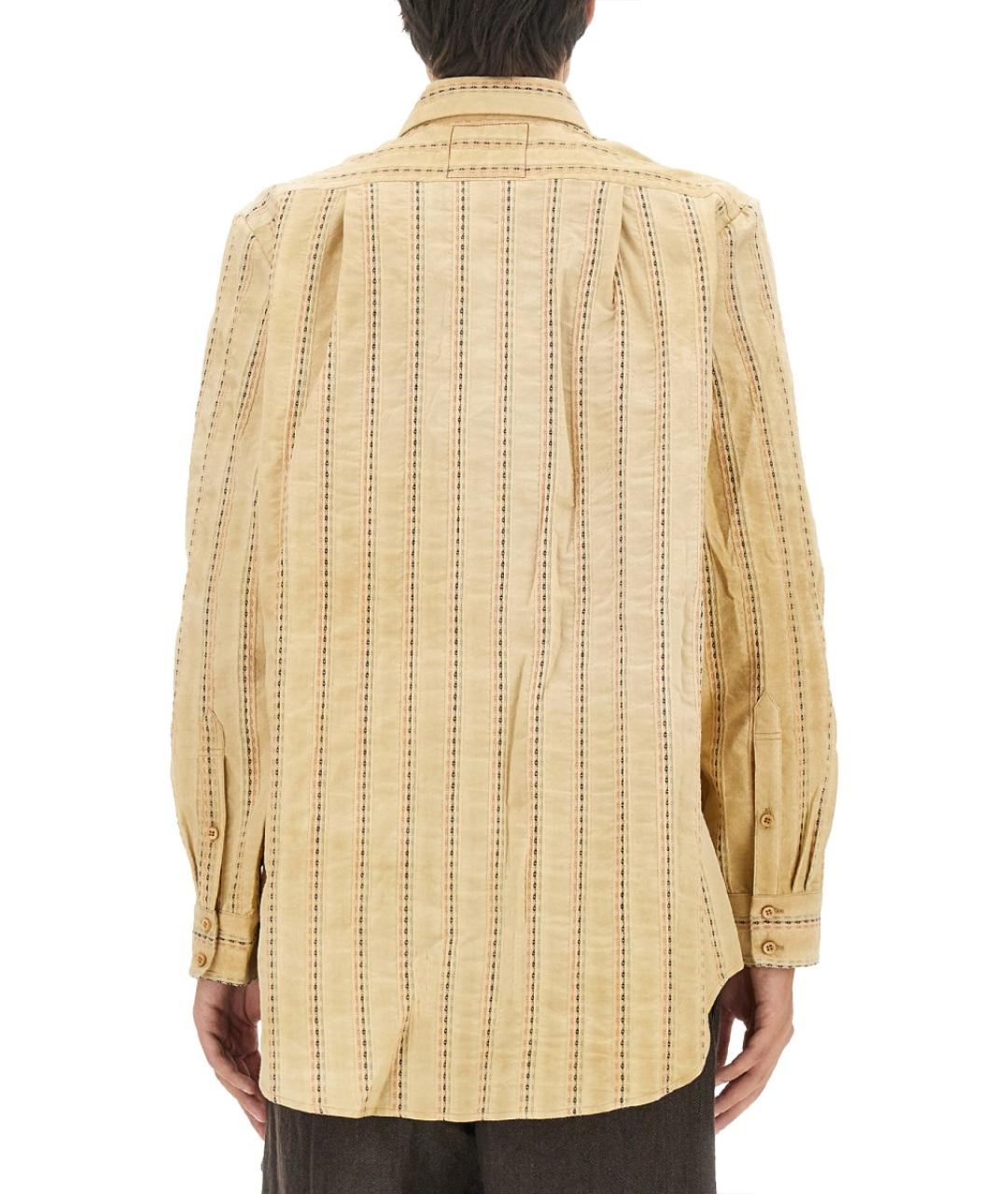 UMA WANG Бежевая хлопковая кэжуал рубашка, фото 4