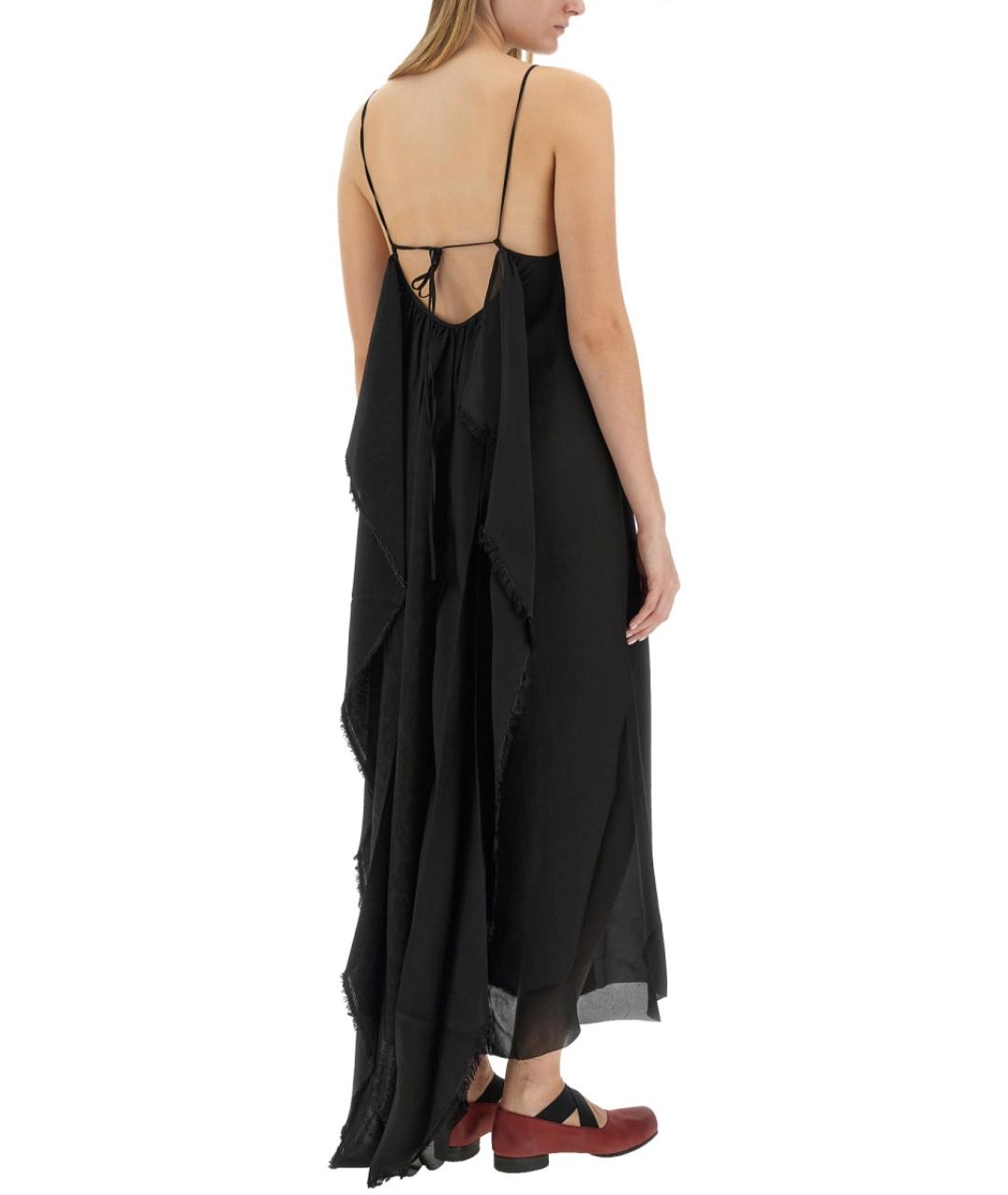 UMA WANG Черное вискозное платье, фото 2