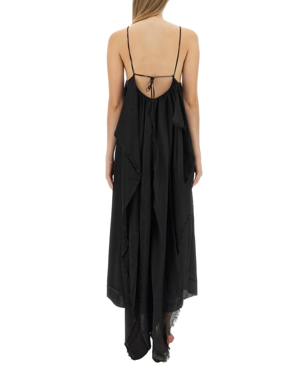 UMA WANG Черное вискозное платье, фото 3