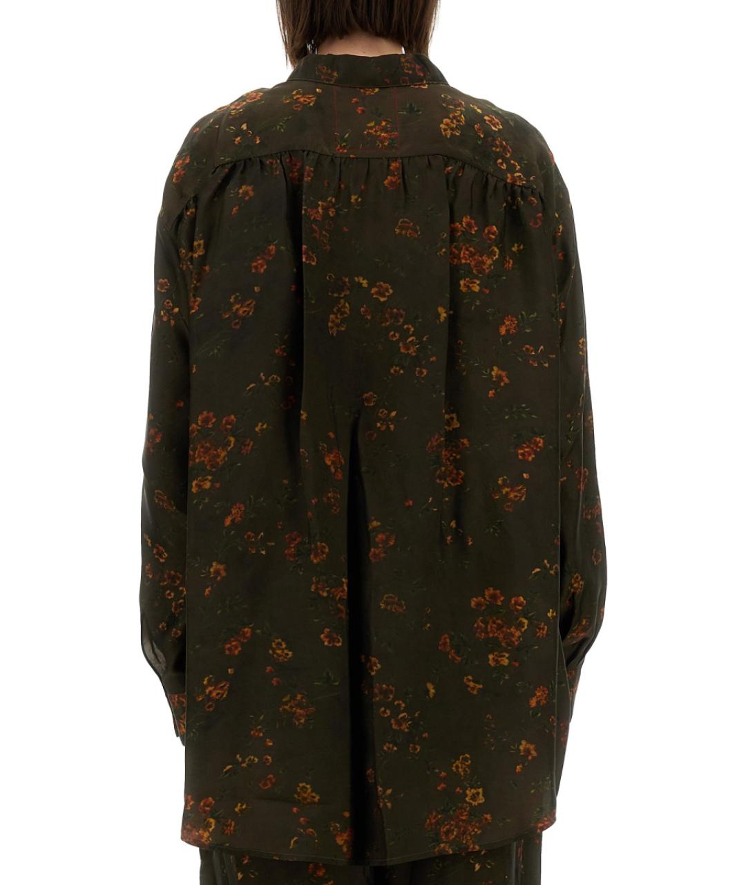 UMA WANG Зеленая вискозная рубашка, фото 4