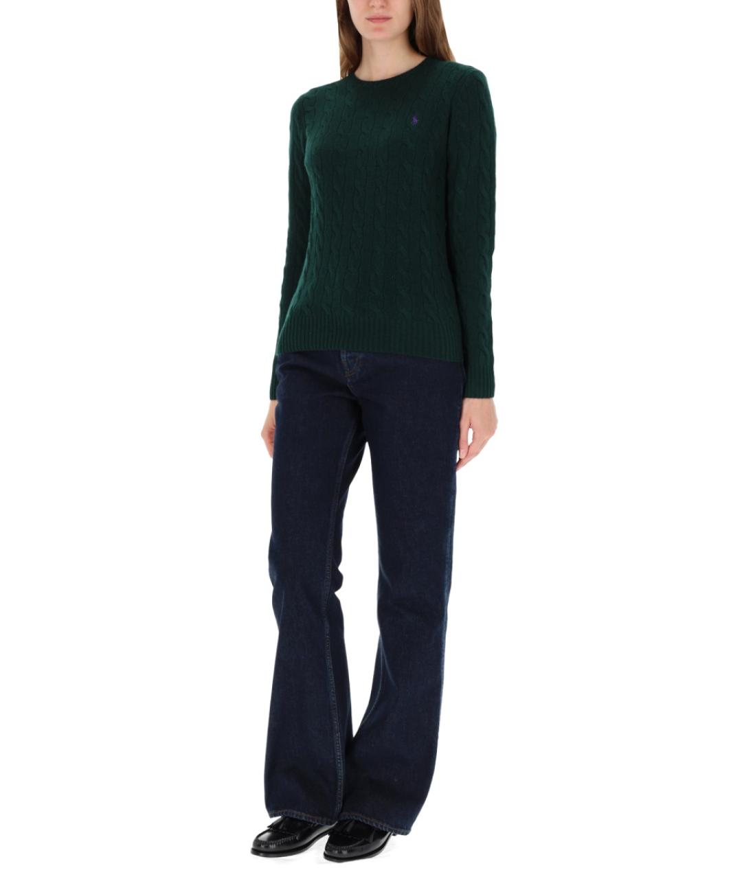 POLO RALPH LAUREN Зеленый шерстяной джемпер / свитер, фото 3