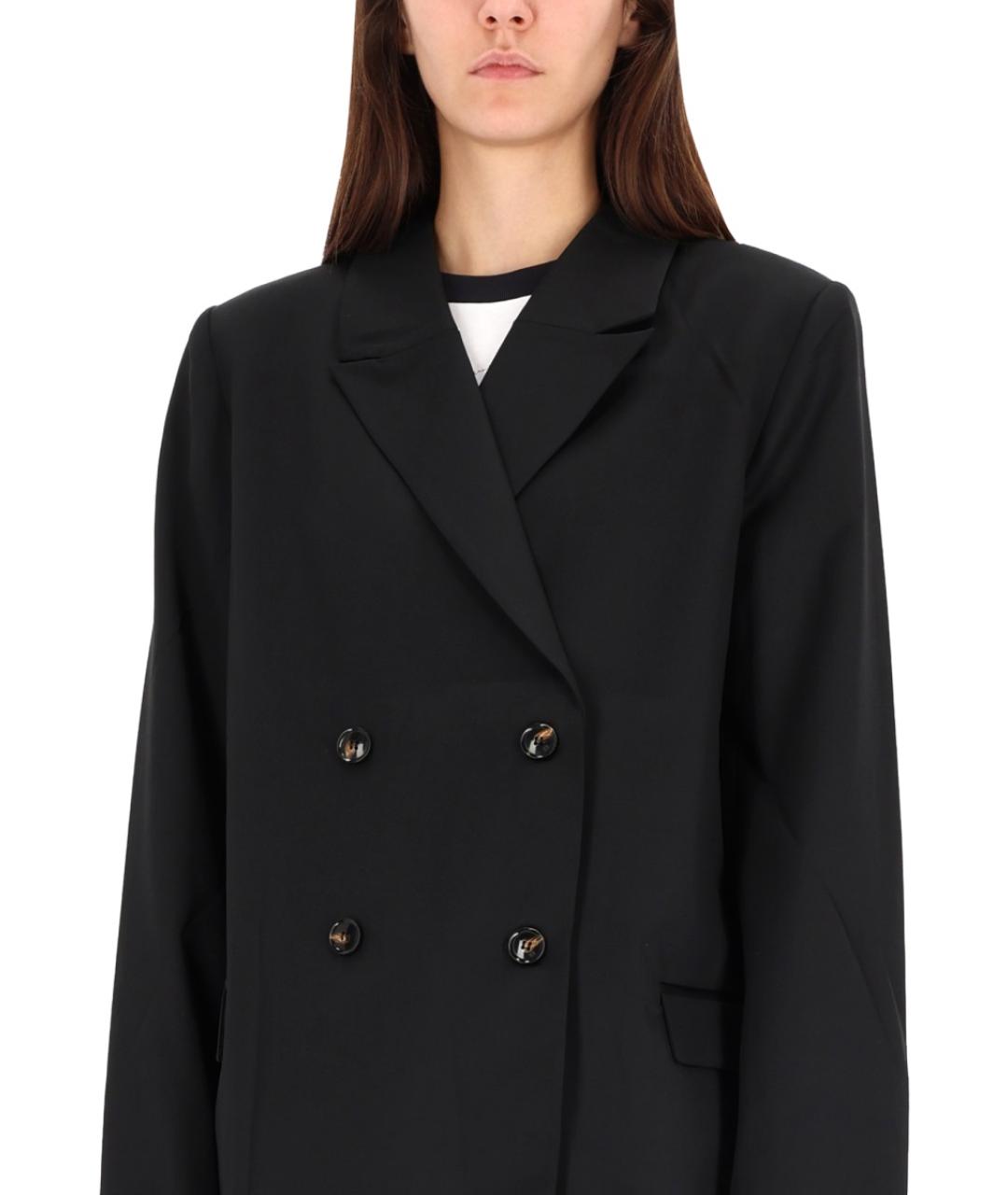 GANNI Черный полиэстеровый жакет/пиджак, фото 3