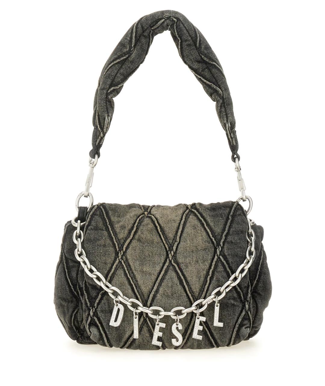 DIESEL Черная хлопковая сумка через плечо, фото 1