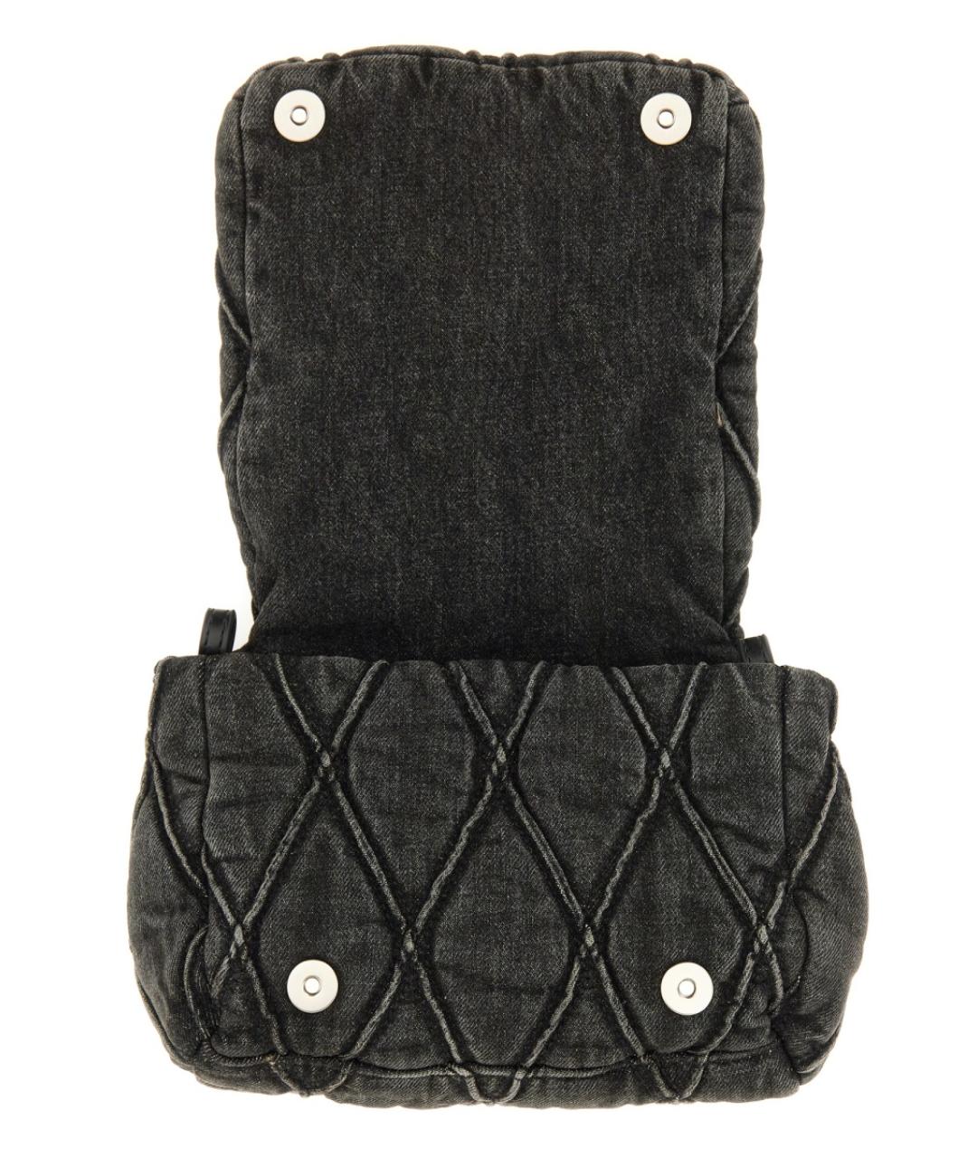 DIESEL Черная хлопковая сумка через плечо, фото 3