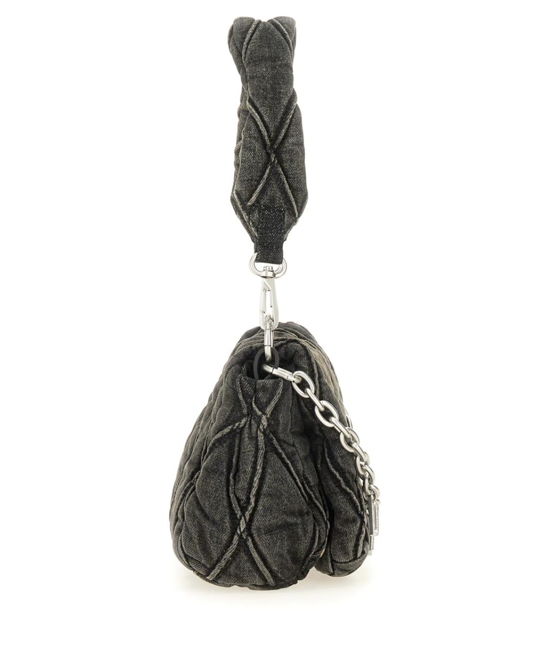 DIESEL Черная хлопковая сумка через плечо, фото 4