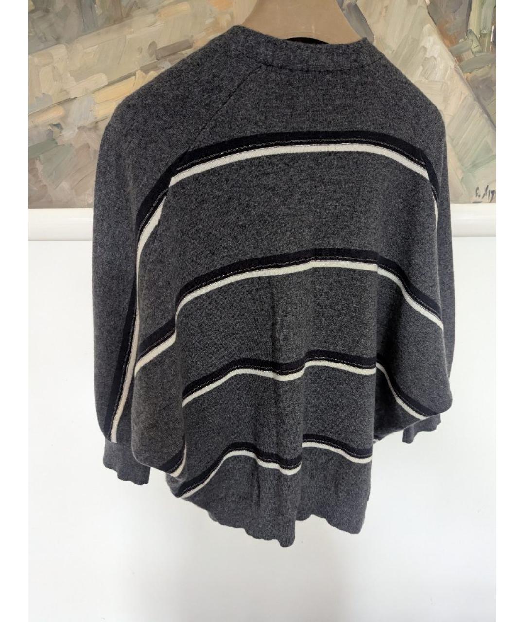 BRUNELLO CUCINELLI Антрацитовый кашемировый кардиган, фото 2