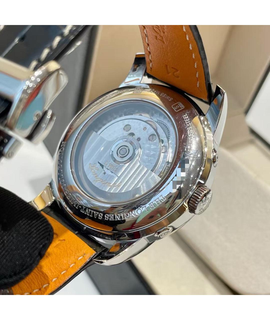 LONGINES Черные часы, фото 3
