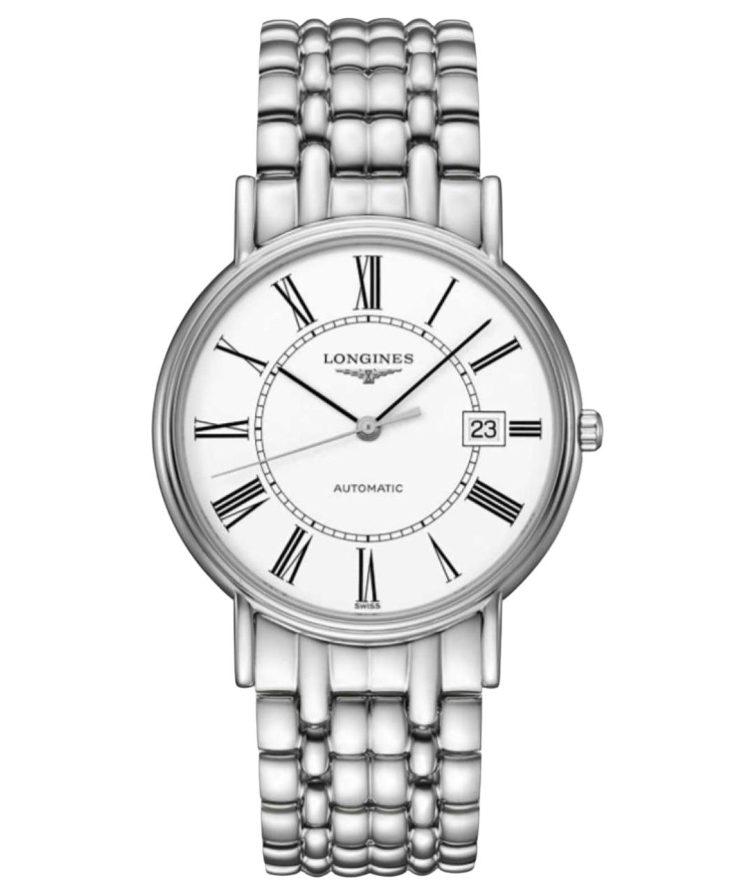 LONGINES Белые стальные часы, фото 1