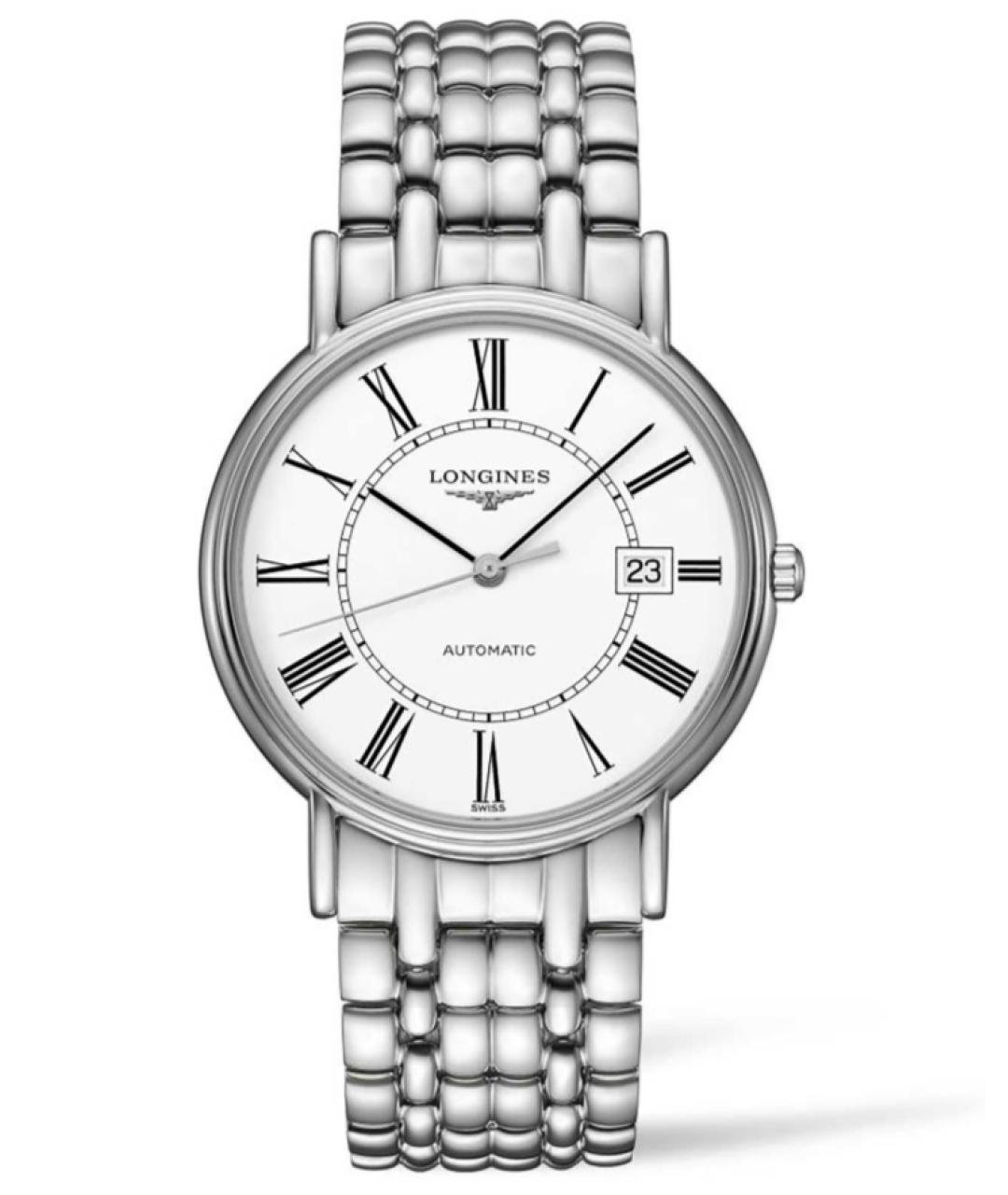 LONGINES Белые стальные часы, фото 7
