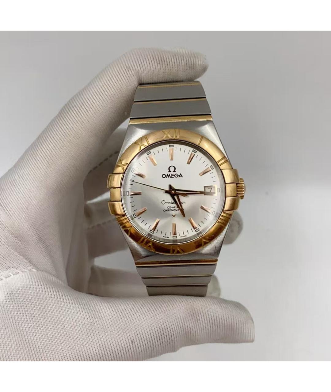 OMEGA Серебряные часы из желтого золота, фото 2