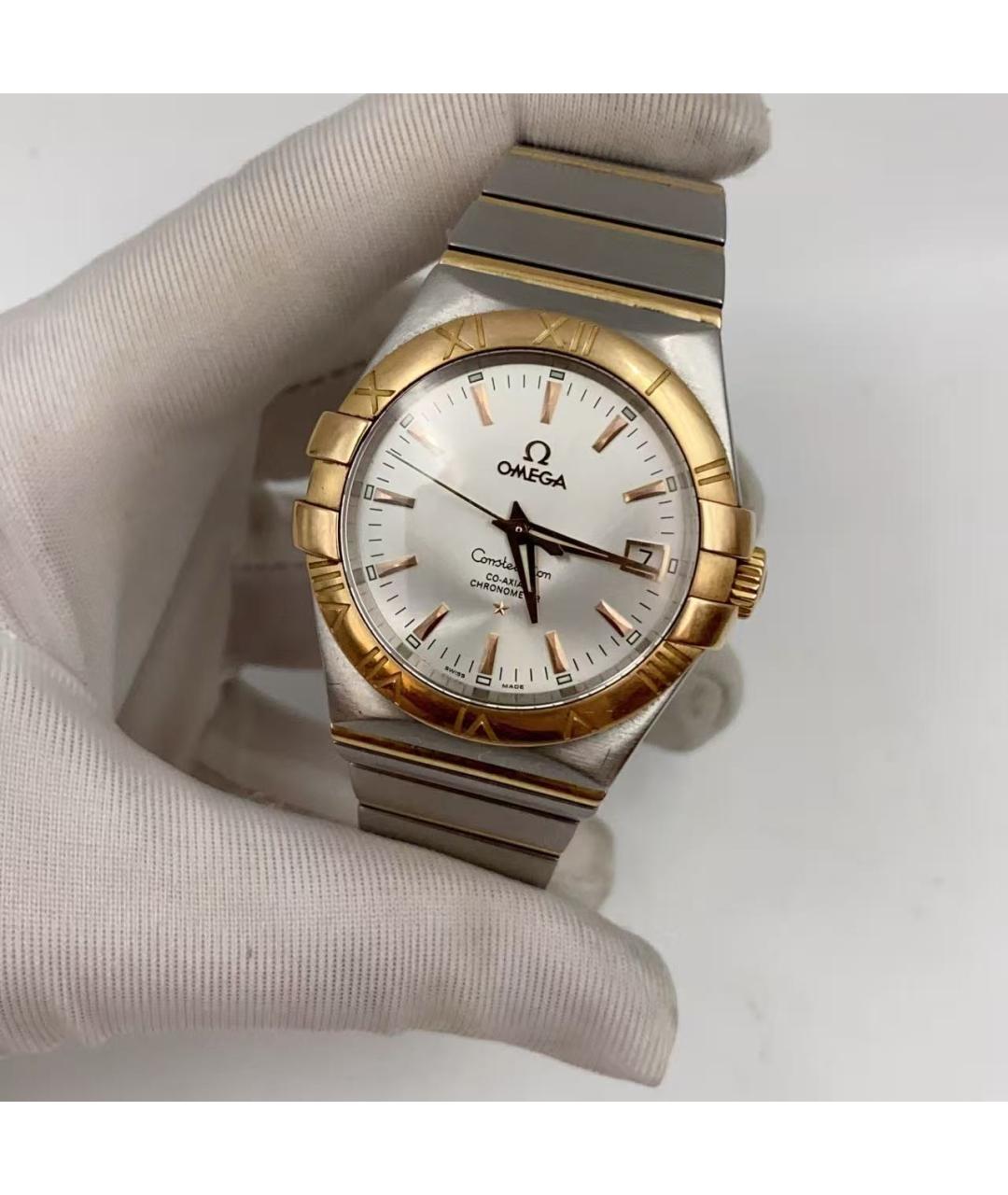 OMEGA Серебряные часы из желтого золота, фото 4