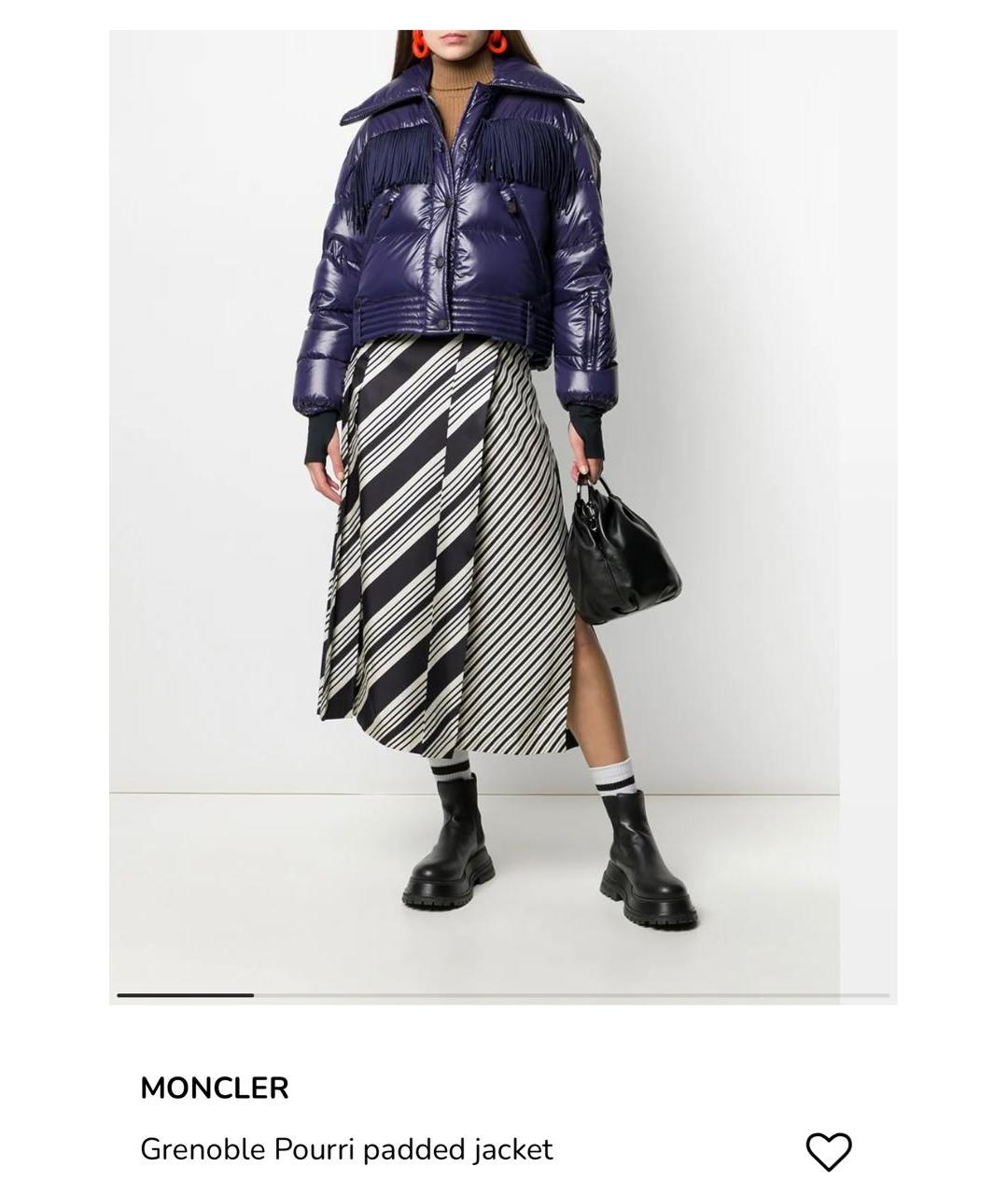 MONCLER GRENOBLE Фиолетовый полиамидовый пуховик, фото 9