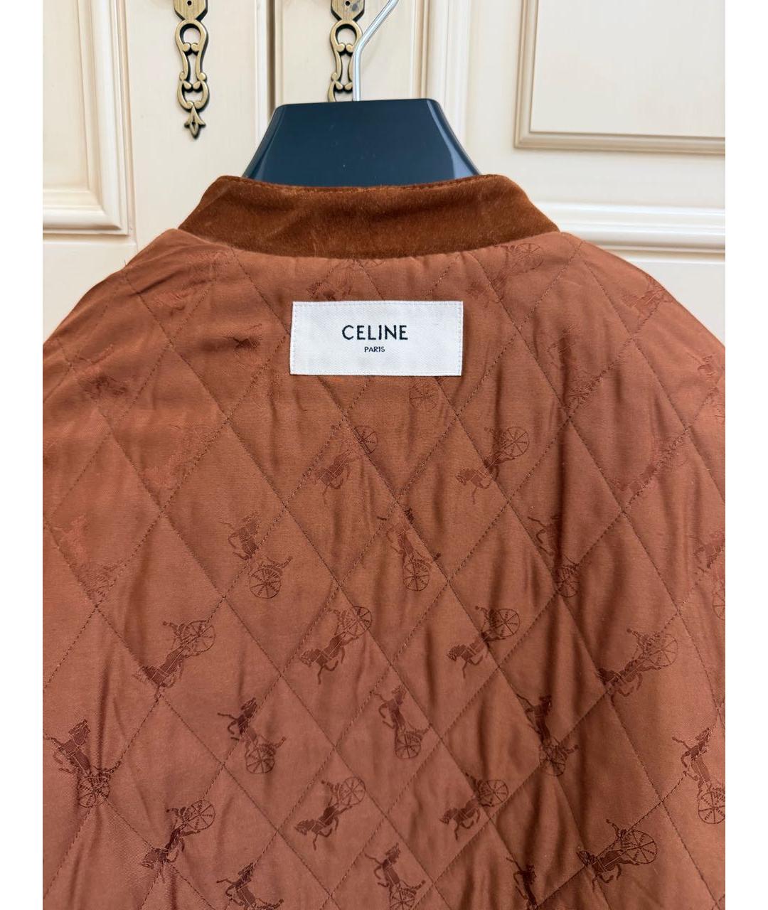 CELINE Горчичная замшевая куртка, фото 3