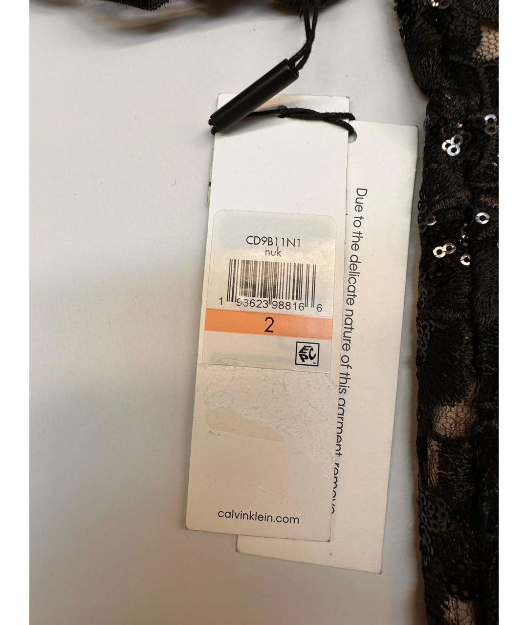 CALVIN KLEIN Черное кружевное платье, фото 5