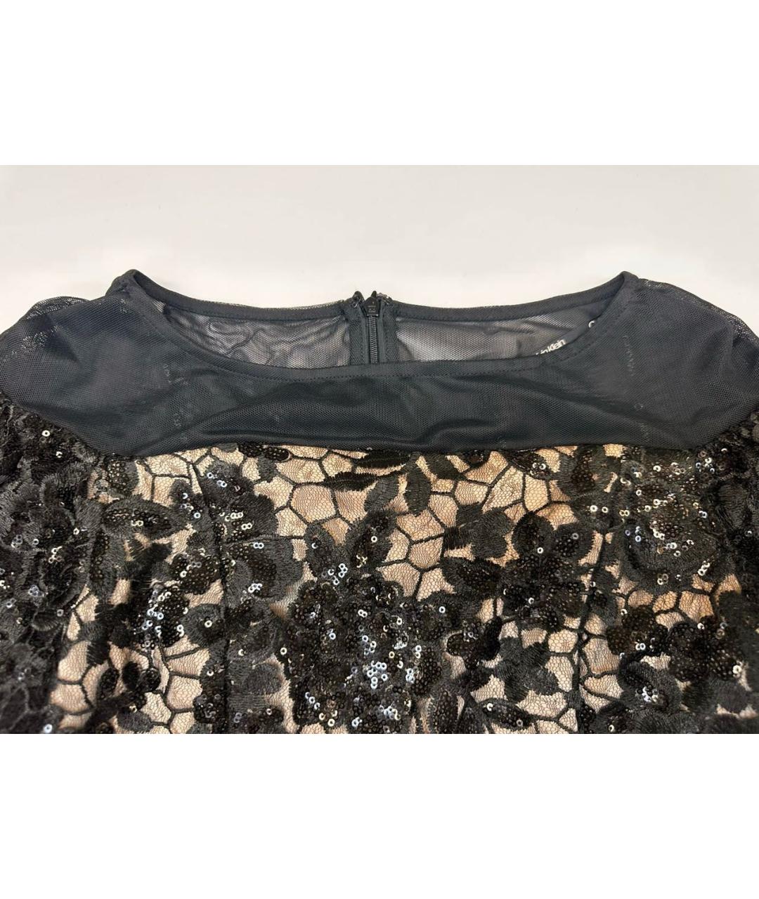 CALVIN KLEIN Черное кружевное платье, фото 6