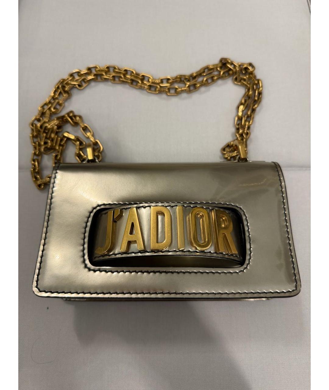 CHRISTIAN DIOR Серебряная кожаная сумка через плечо, фото 7