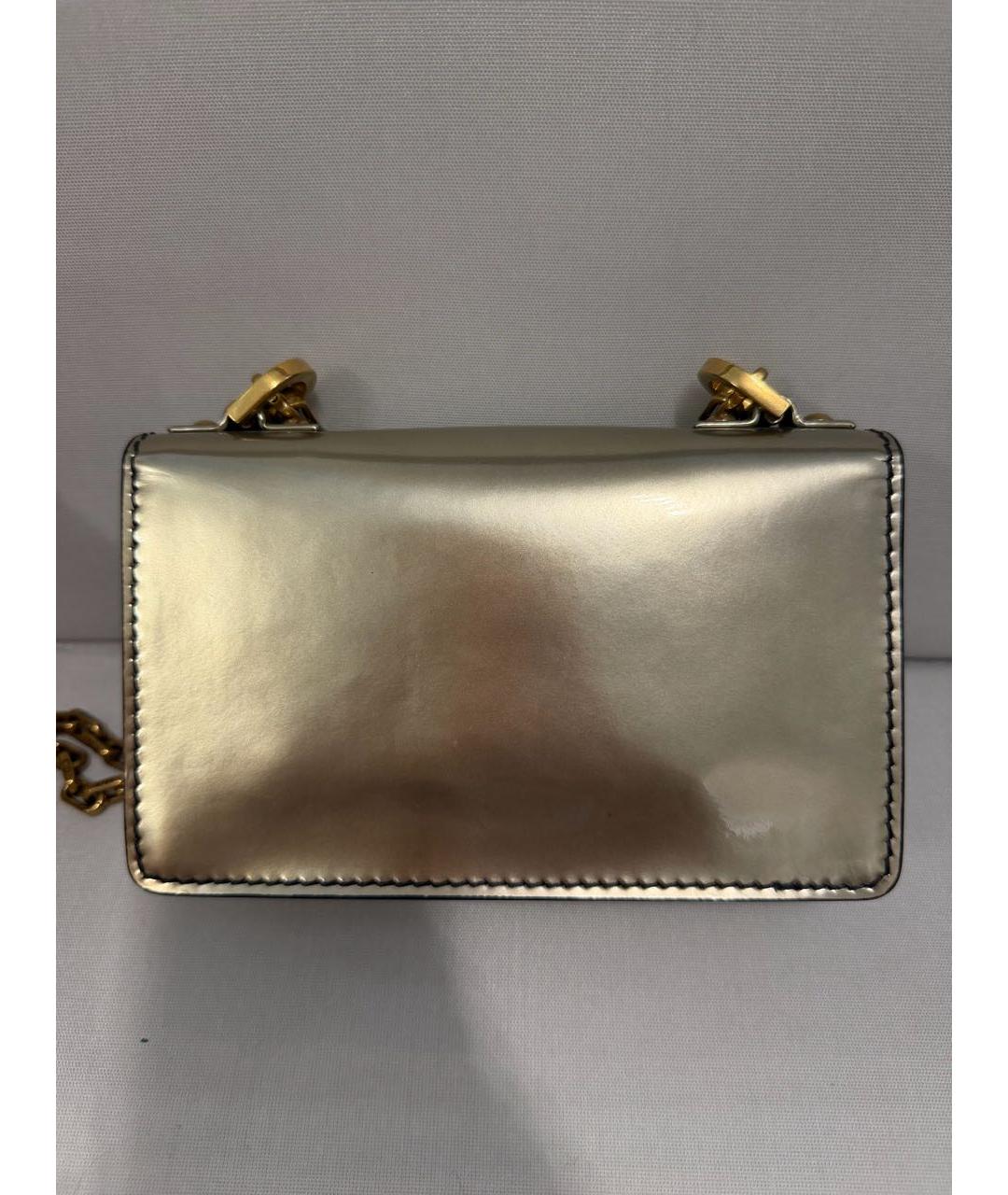 CHRISTIAN DIOR Серебряная кожаная сумка через плечо, фото 3