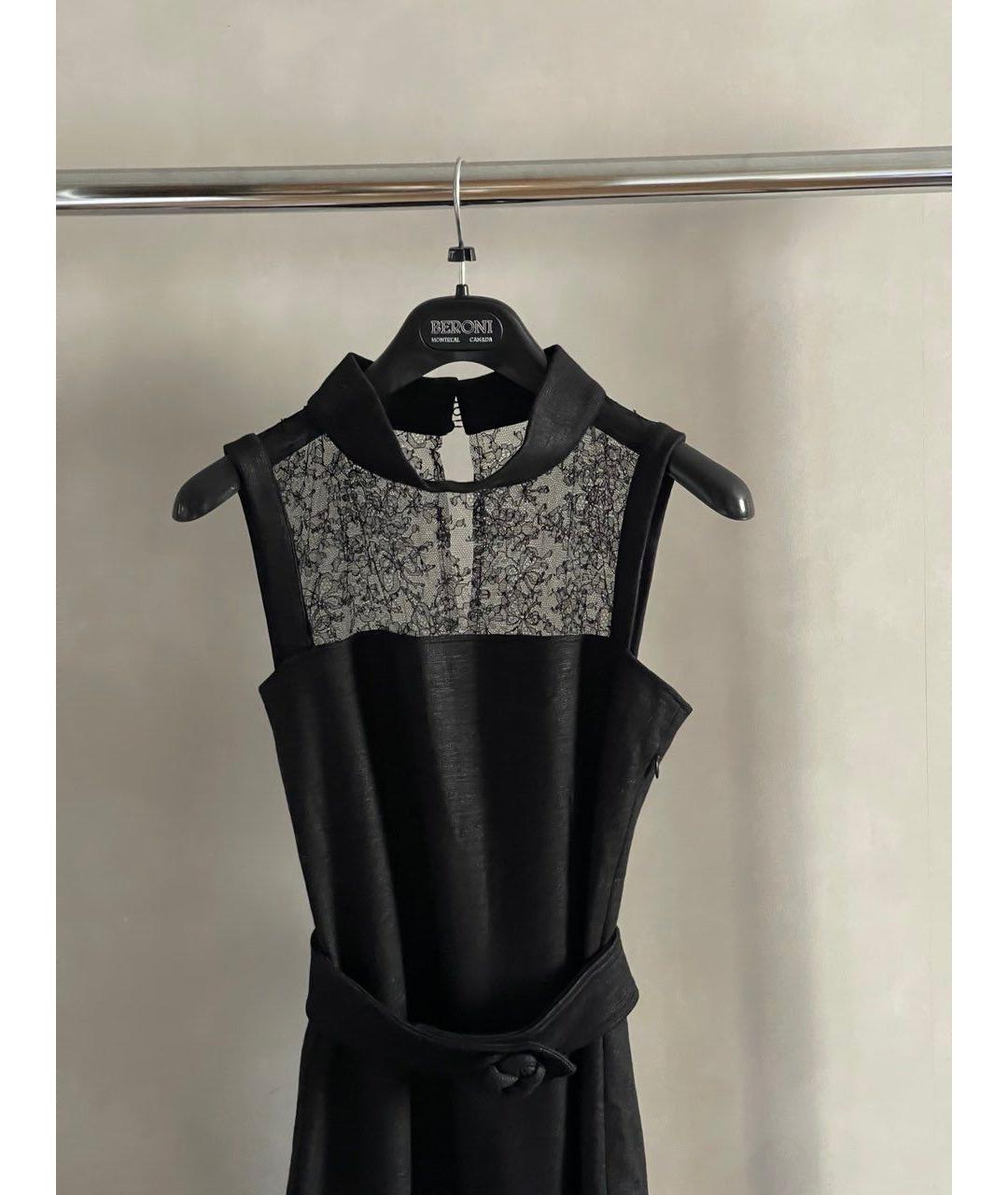 RED VALENTINO Черное шерстяное коктейльное платье, фото 7