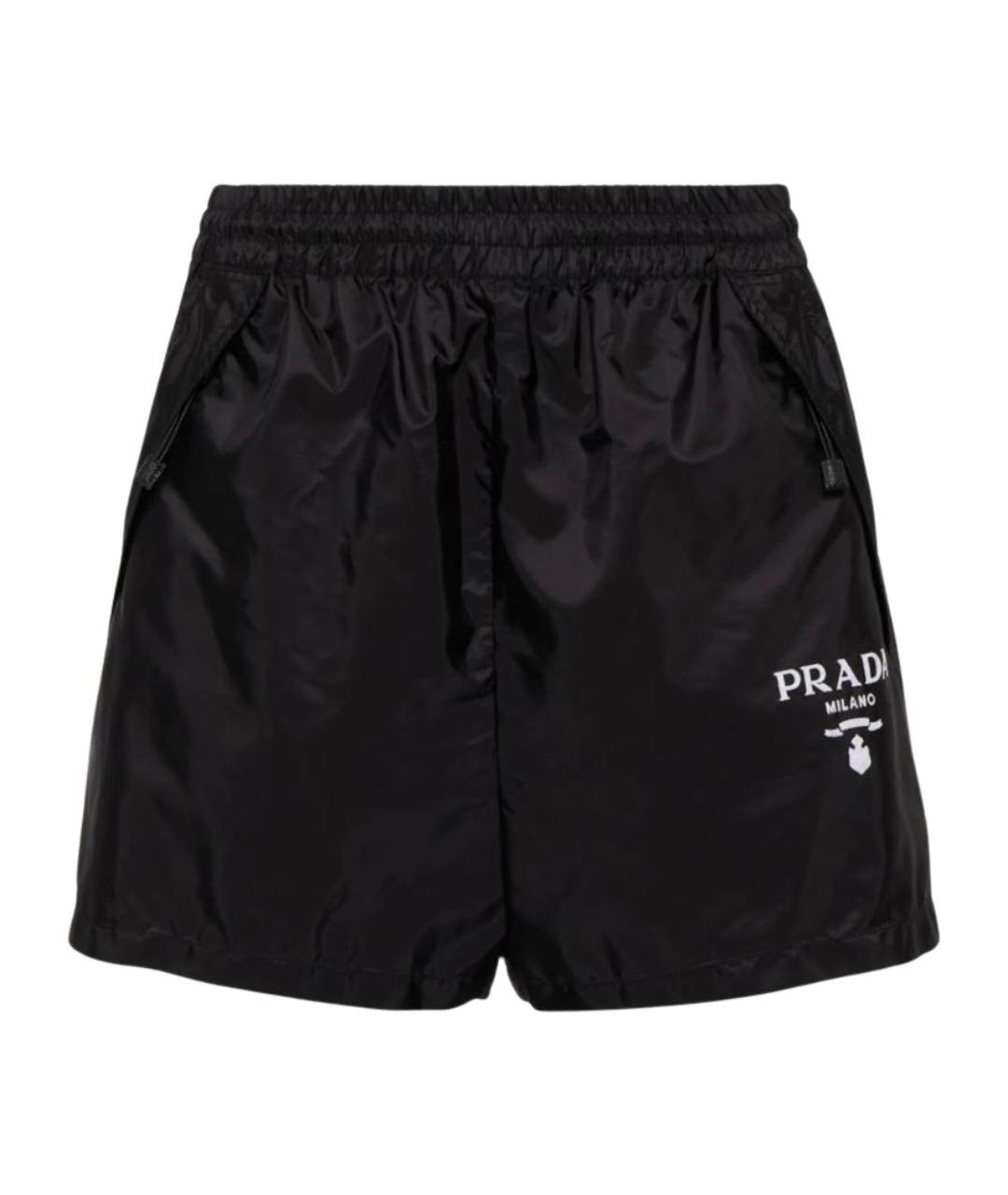 PRADA Черные полиамидовые шорты, фото 7