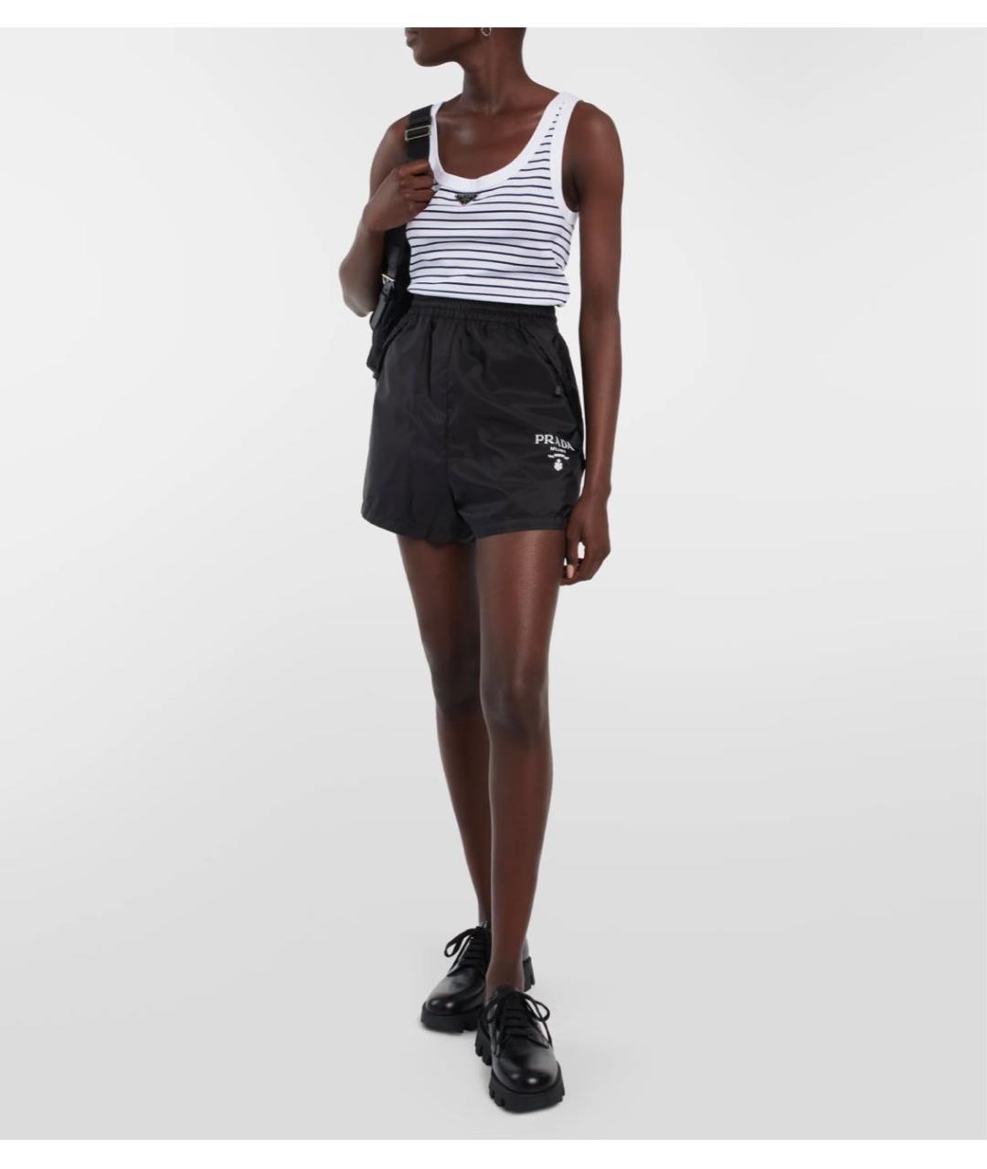 PRADA Черные полиамидовые шорты, фото 4