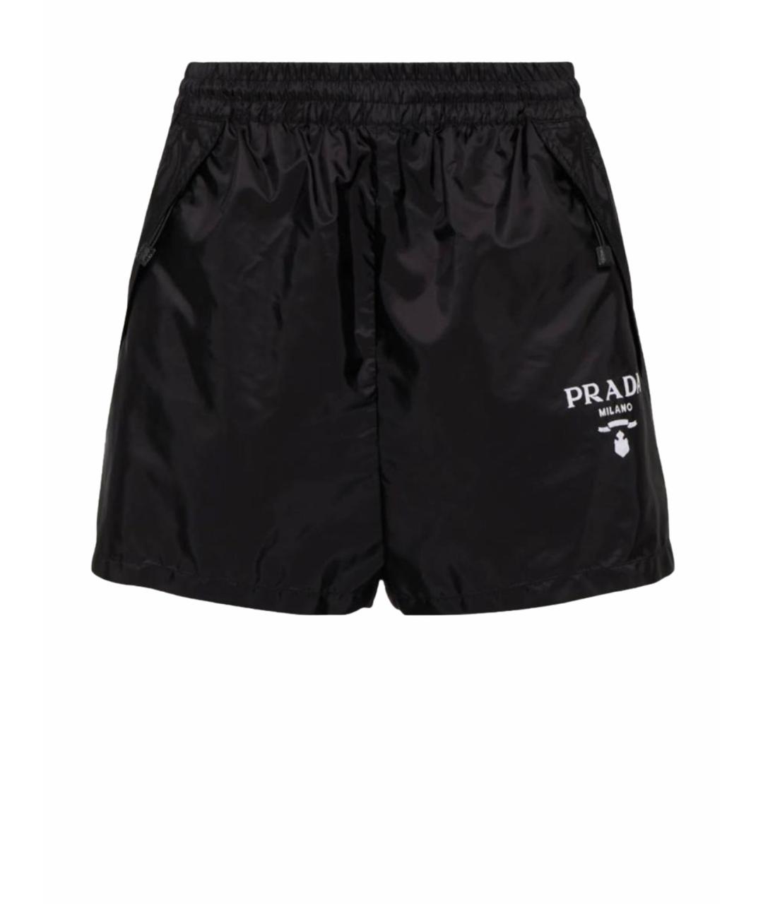 PRADA Черные полиамидовые шорты, фото 1