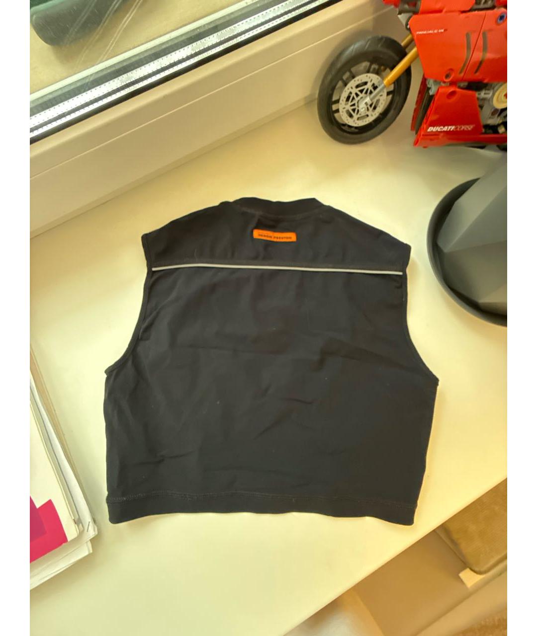 HERON PRESTON Черная полиамидовая майка, фото 2
