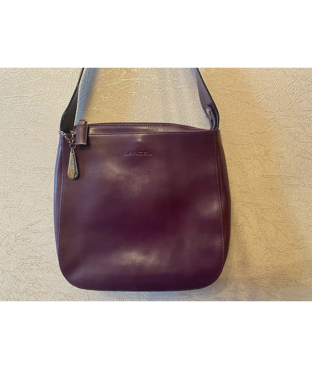LANCEL Фиолетовая кожаная сумка тоут, фото 5