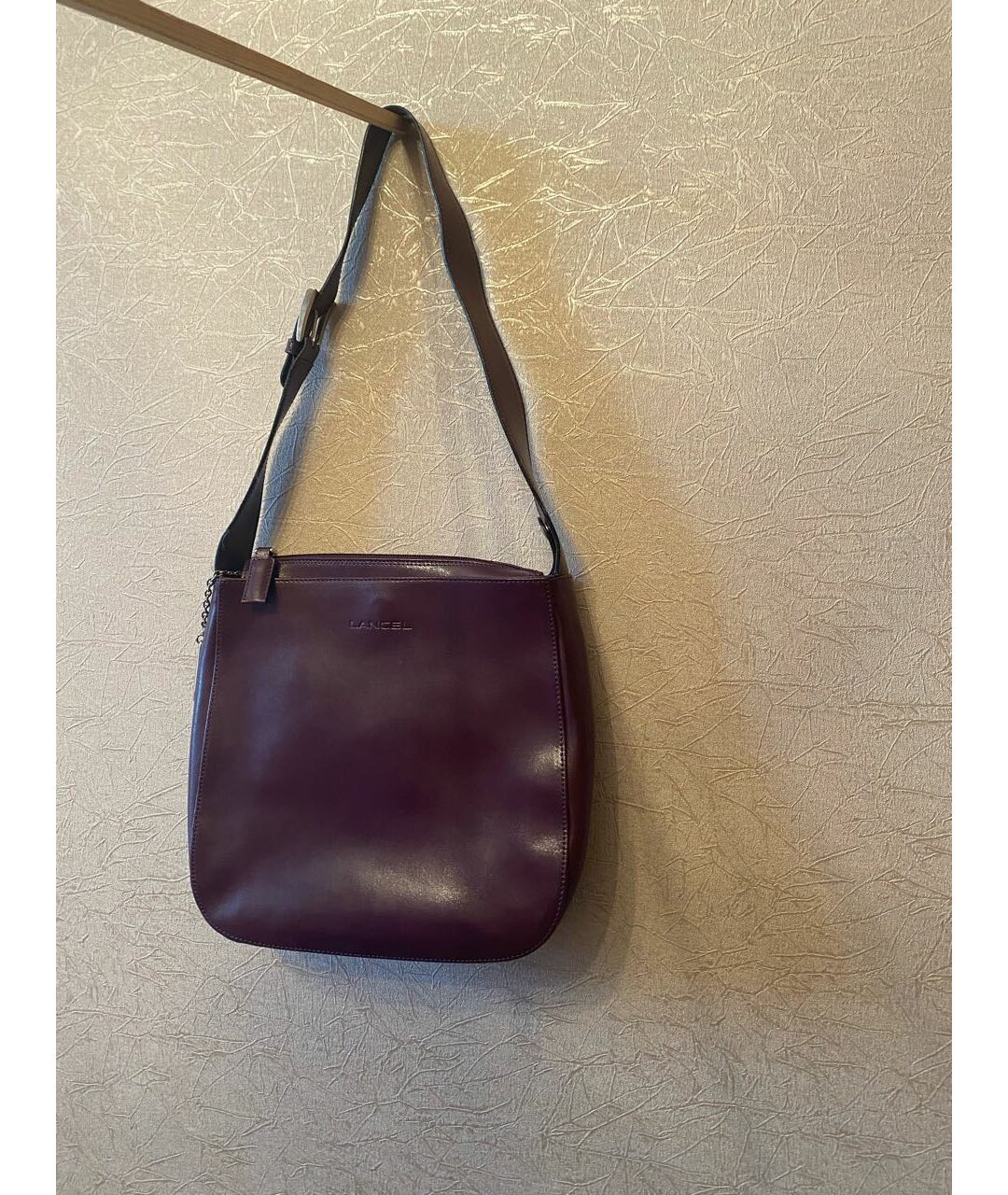 LANCEL Фиолетовая кожаная сумка тоут, фото 3