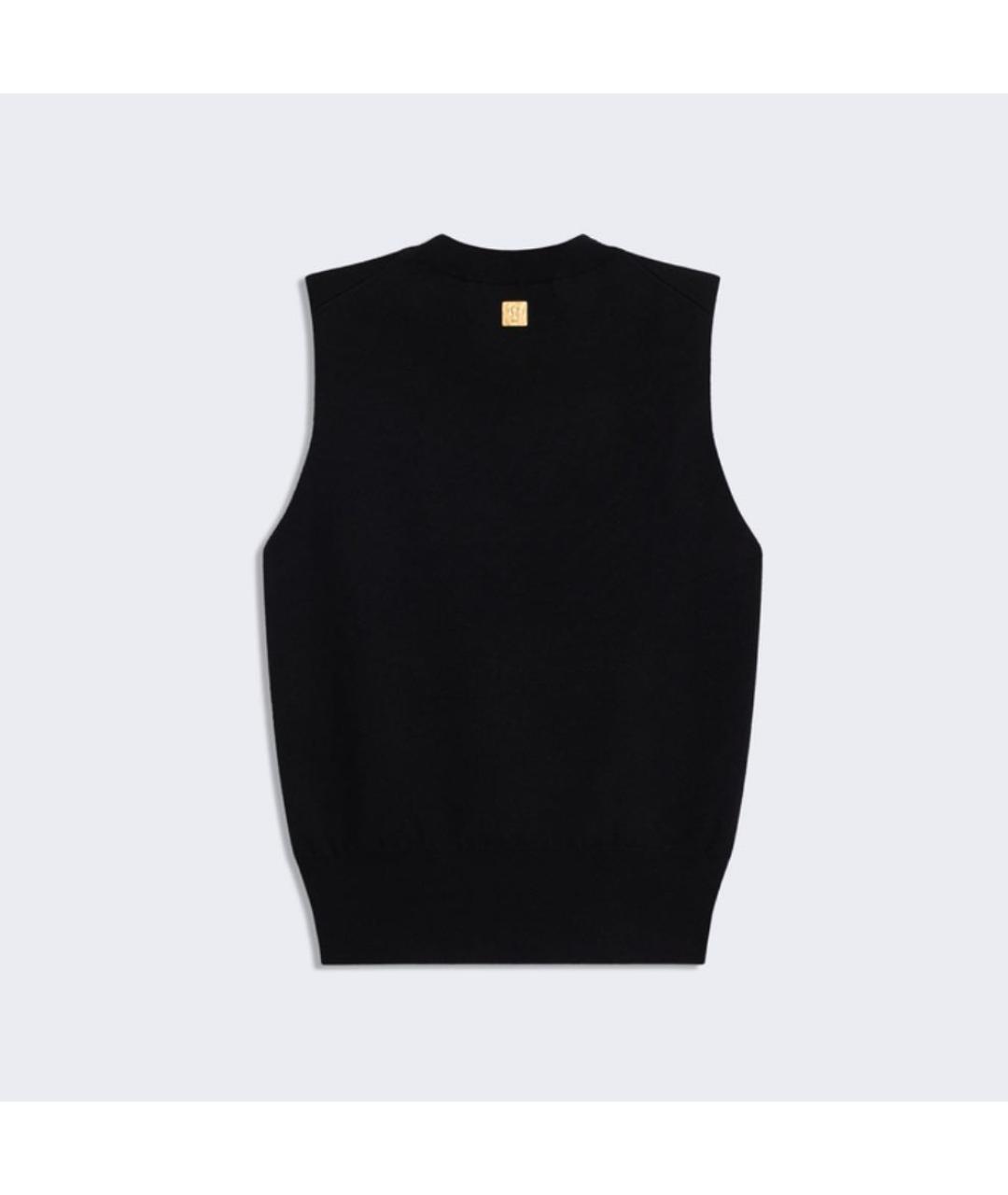 SCHIAPARELLI Черная шерстяная жилетка, фото 3