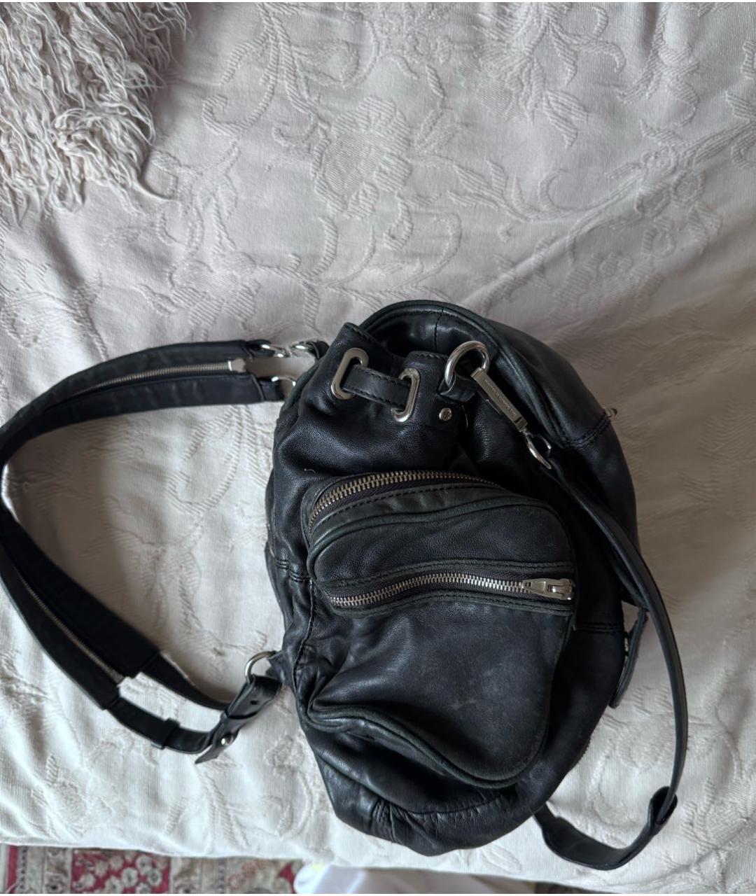 ALEXANDER WANG Черный кожаный рюкзак, фото 2