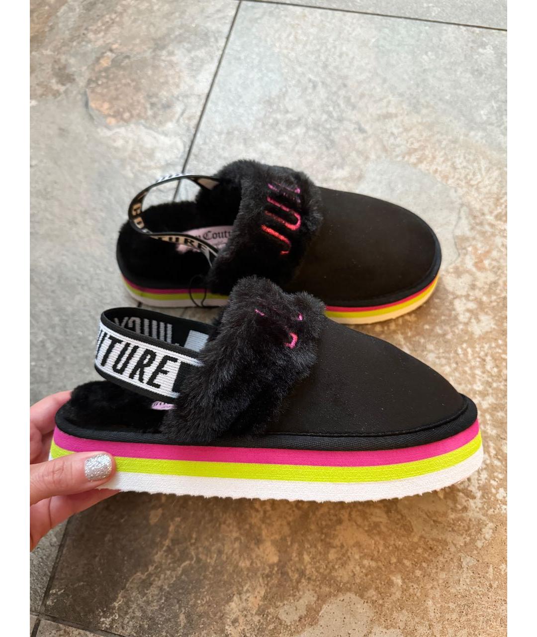 JUICY COUTURE Черные шлепанцы, фото 6